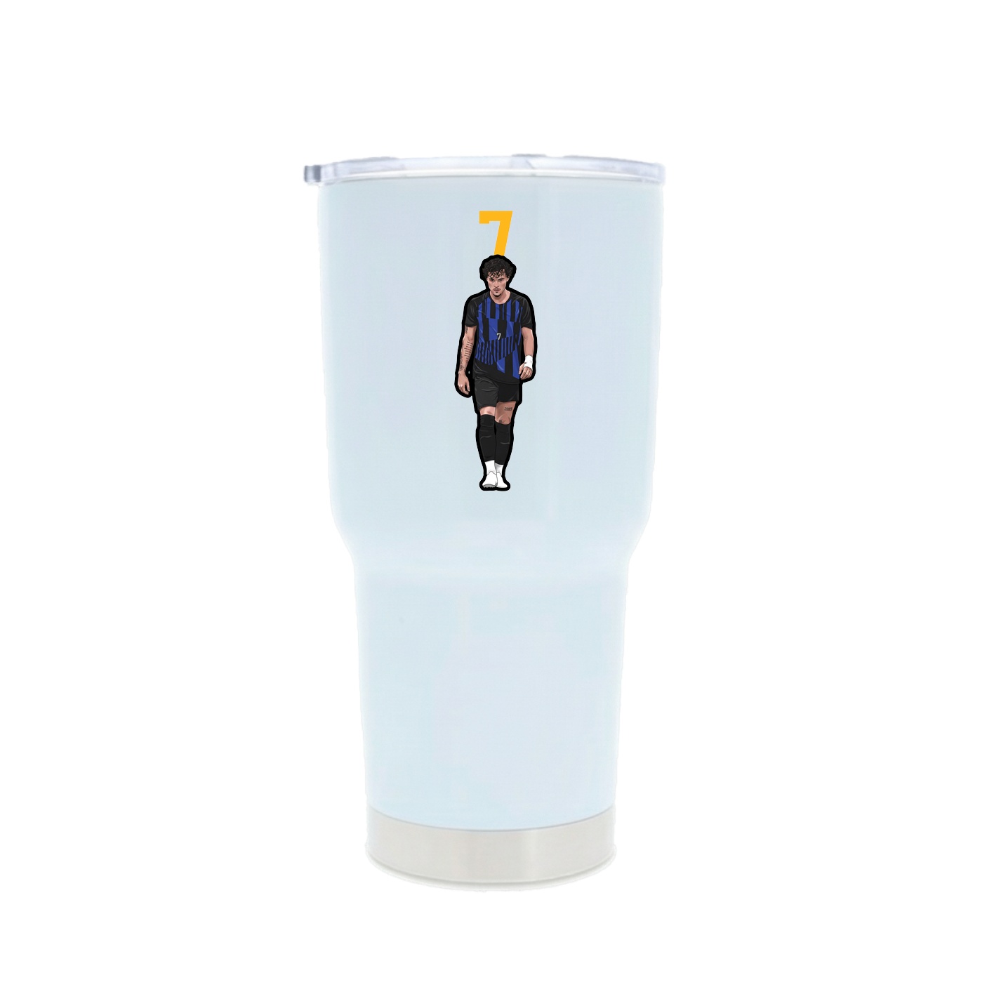 30oz Stainless Steel Tumbler — Number Top in White