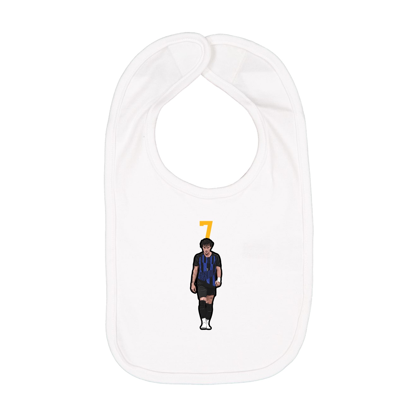 Infant Bib — Number Top in White