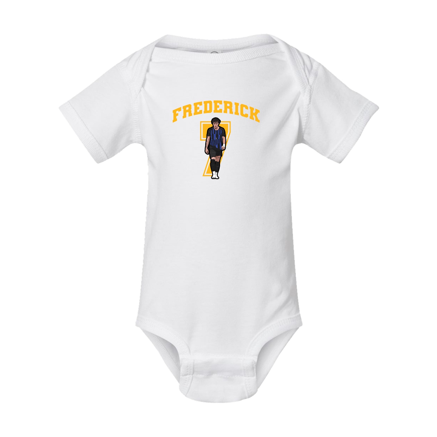 Baby Onesie — Number in White
