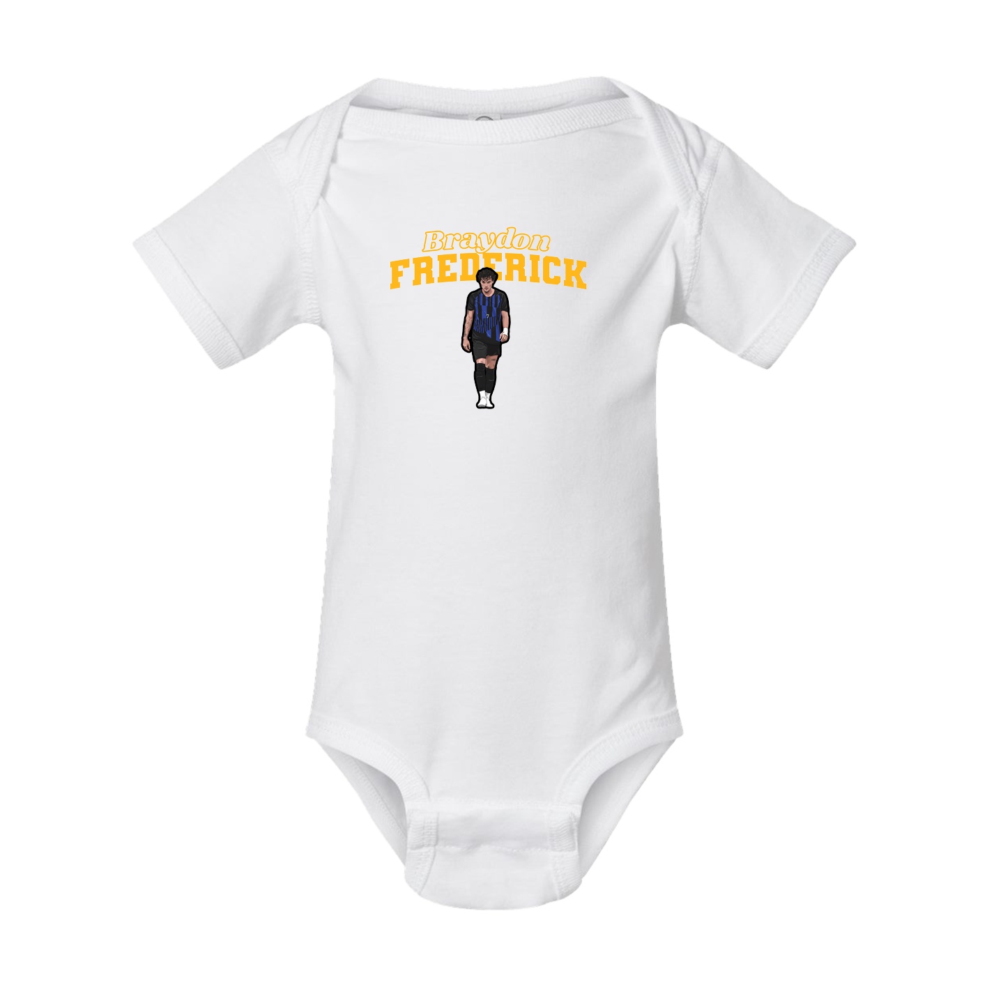 Baby Onesie — Name Arch in White