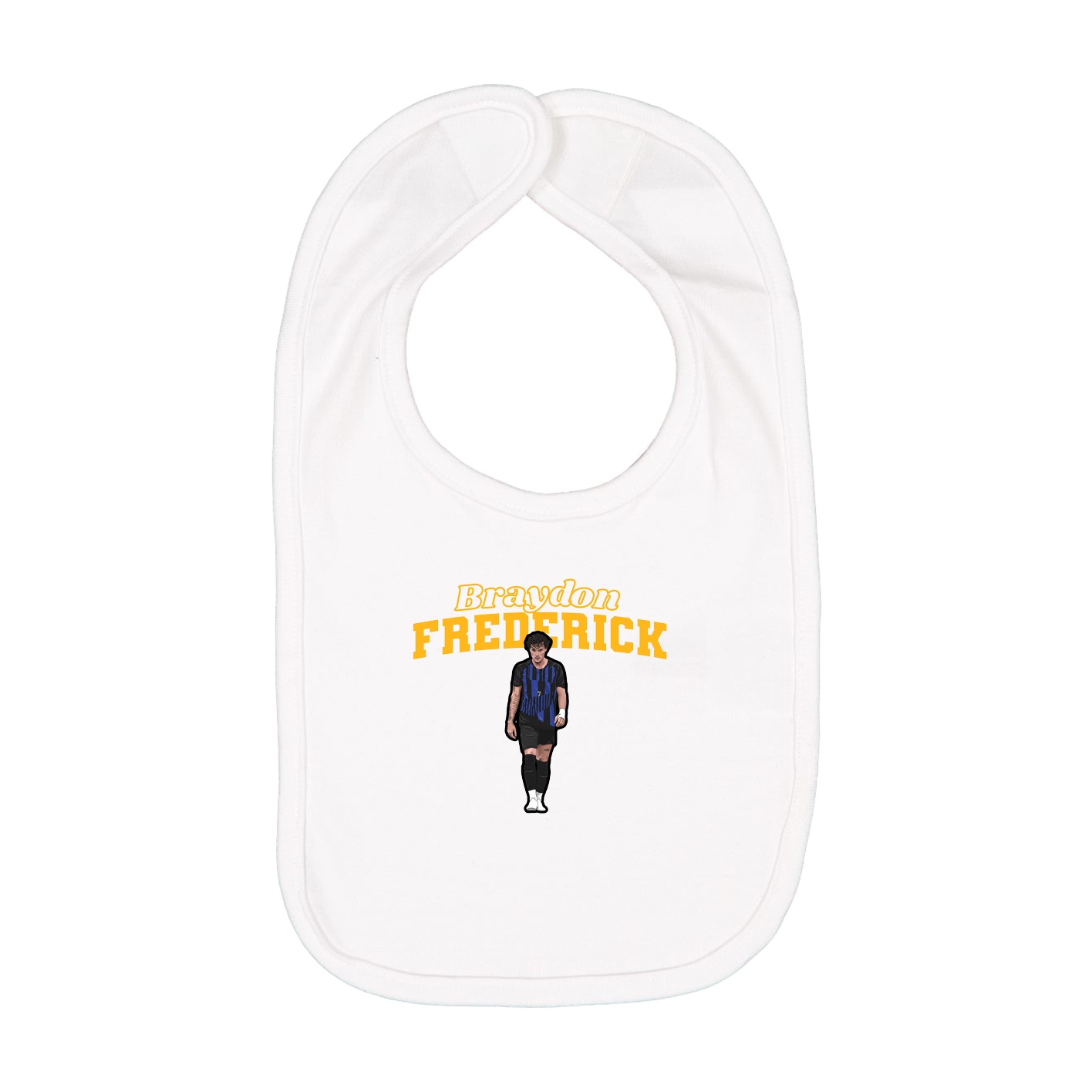 Infant Bib — Name Arch in White