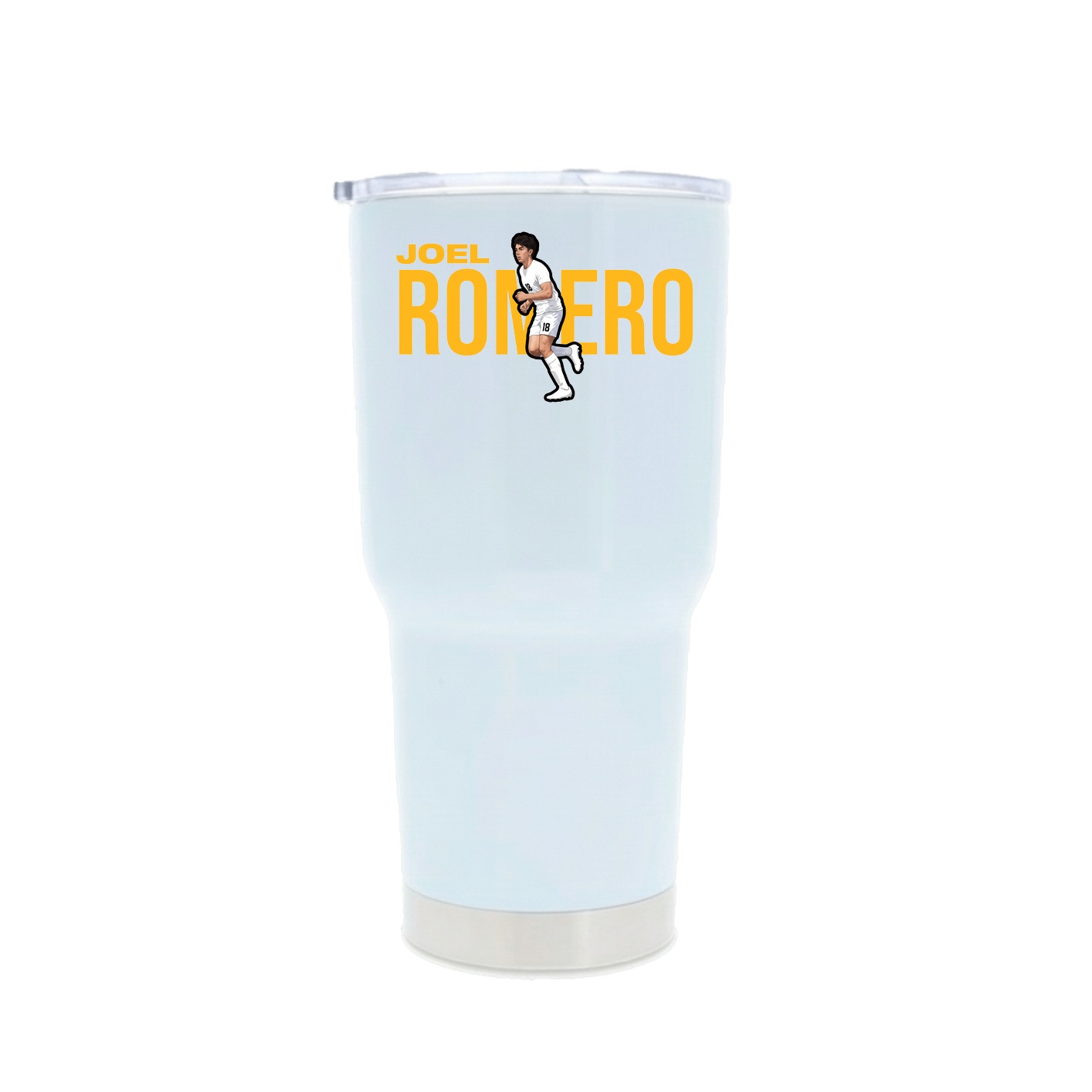 30oz Stainless Steel Tumbler — Player Name in White