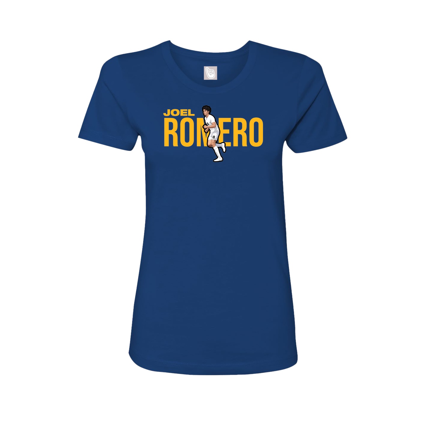 Fitted Women's Tee — Player Name in Royal