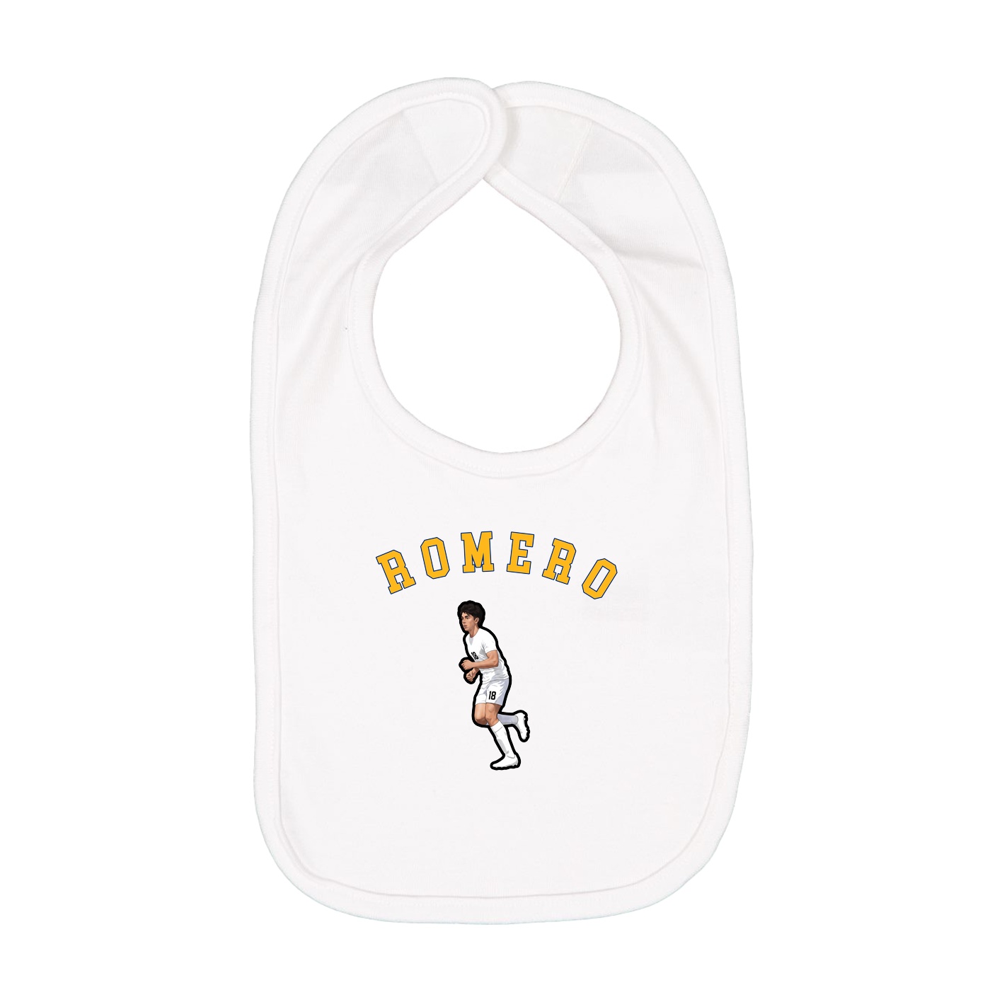 Infant Bib — Shirsey Arch in White