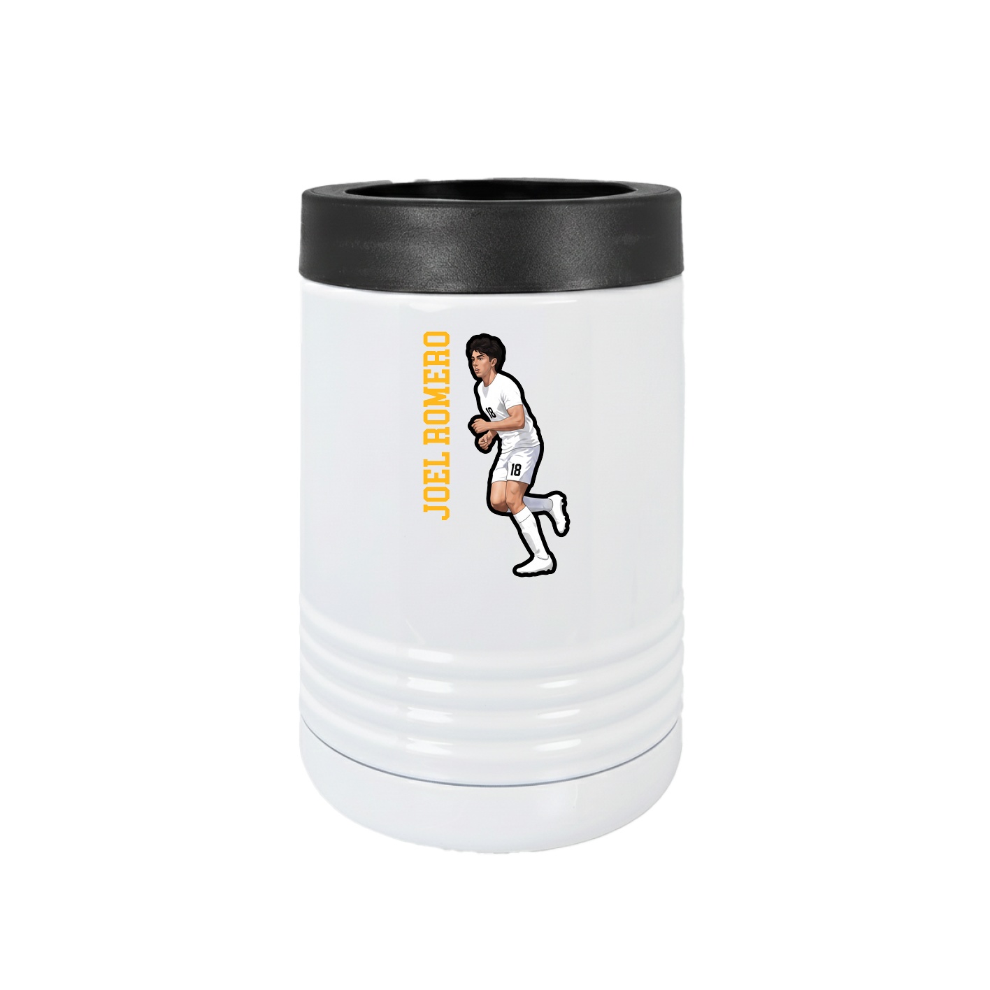 Beverage Holder — Name Vertical in White