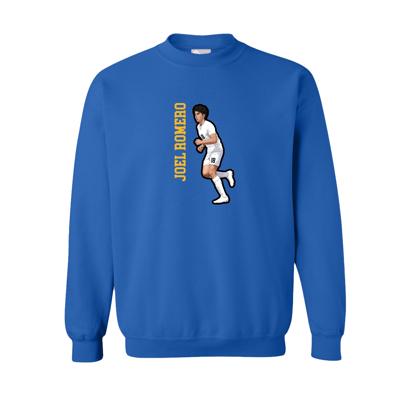 Fleece Crew — Name Vertical in Royal