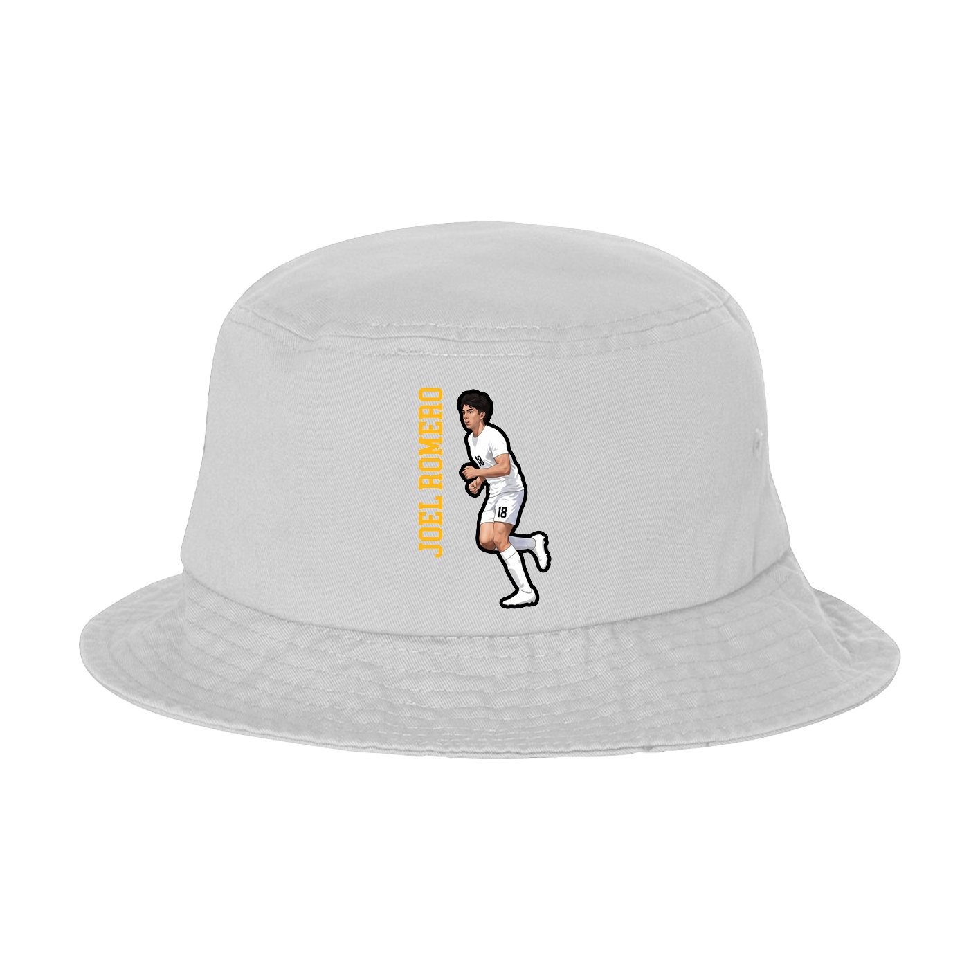 Bucket Cap — Name Vertical in White