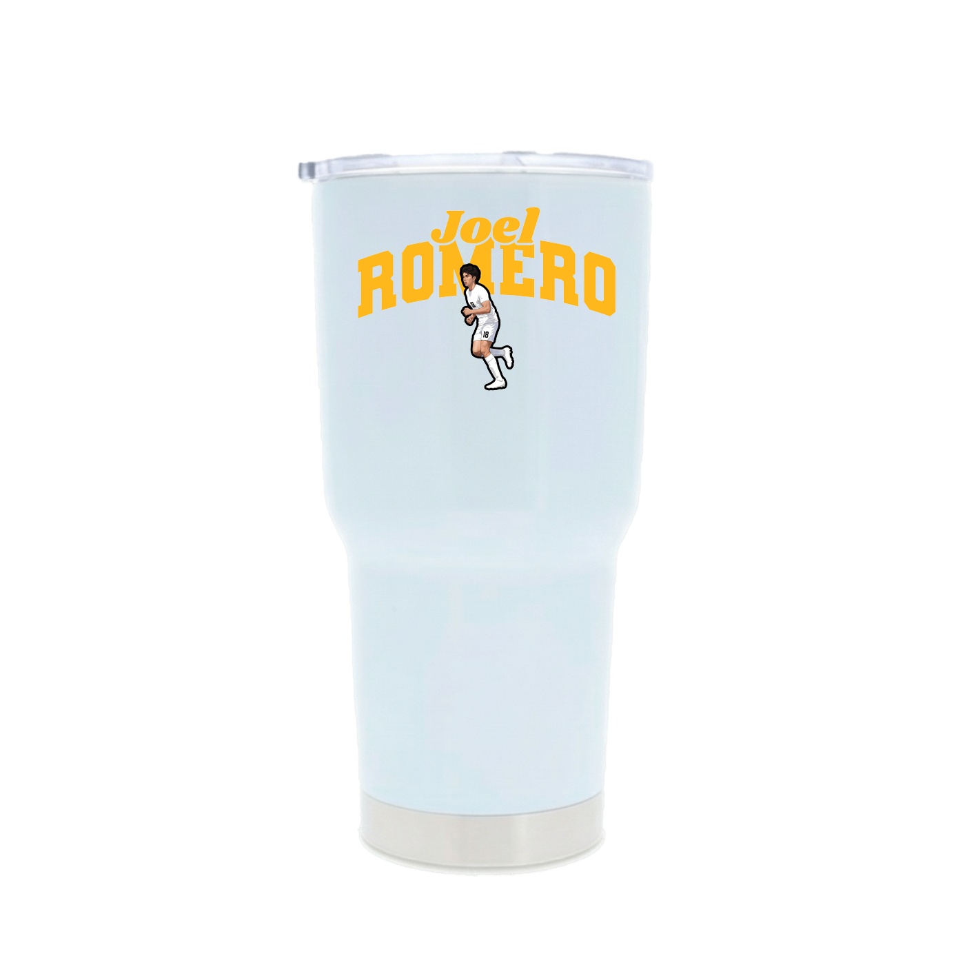 30oz Stainless Steel Tumbler — Signature Arch in White
