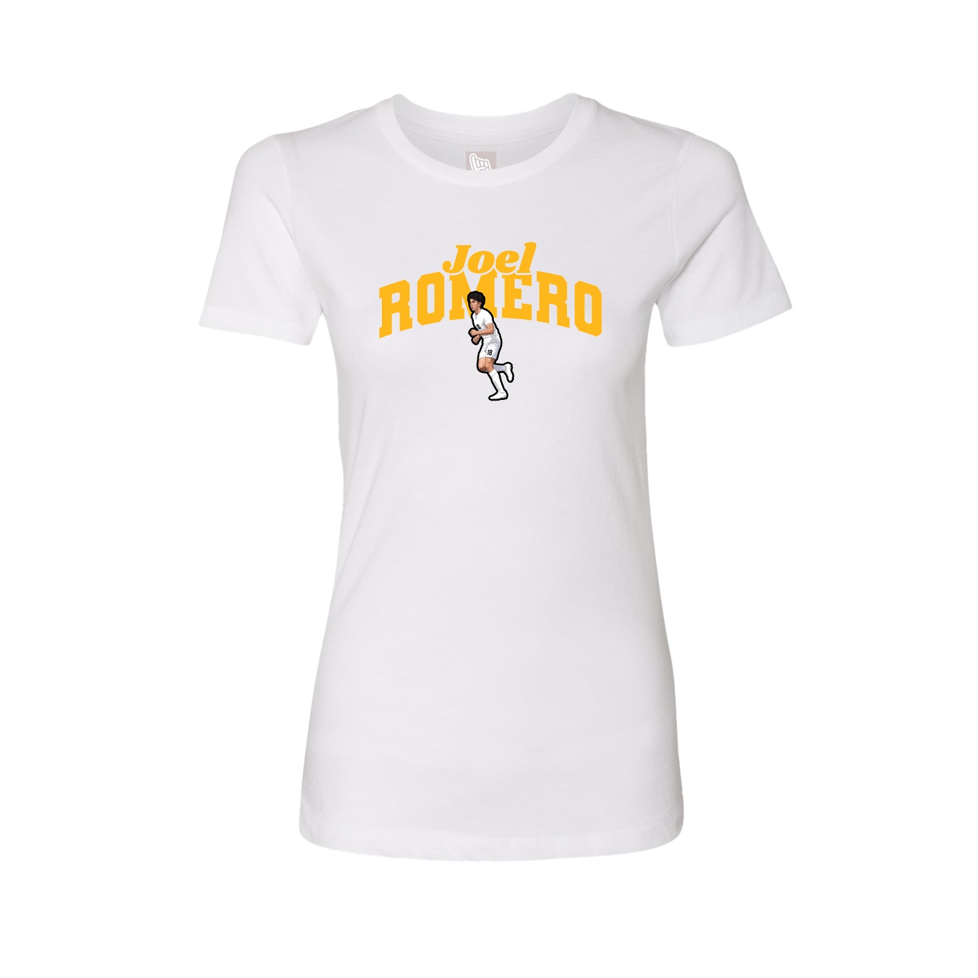 Fitted Women's Tee — Signature Arch in White