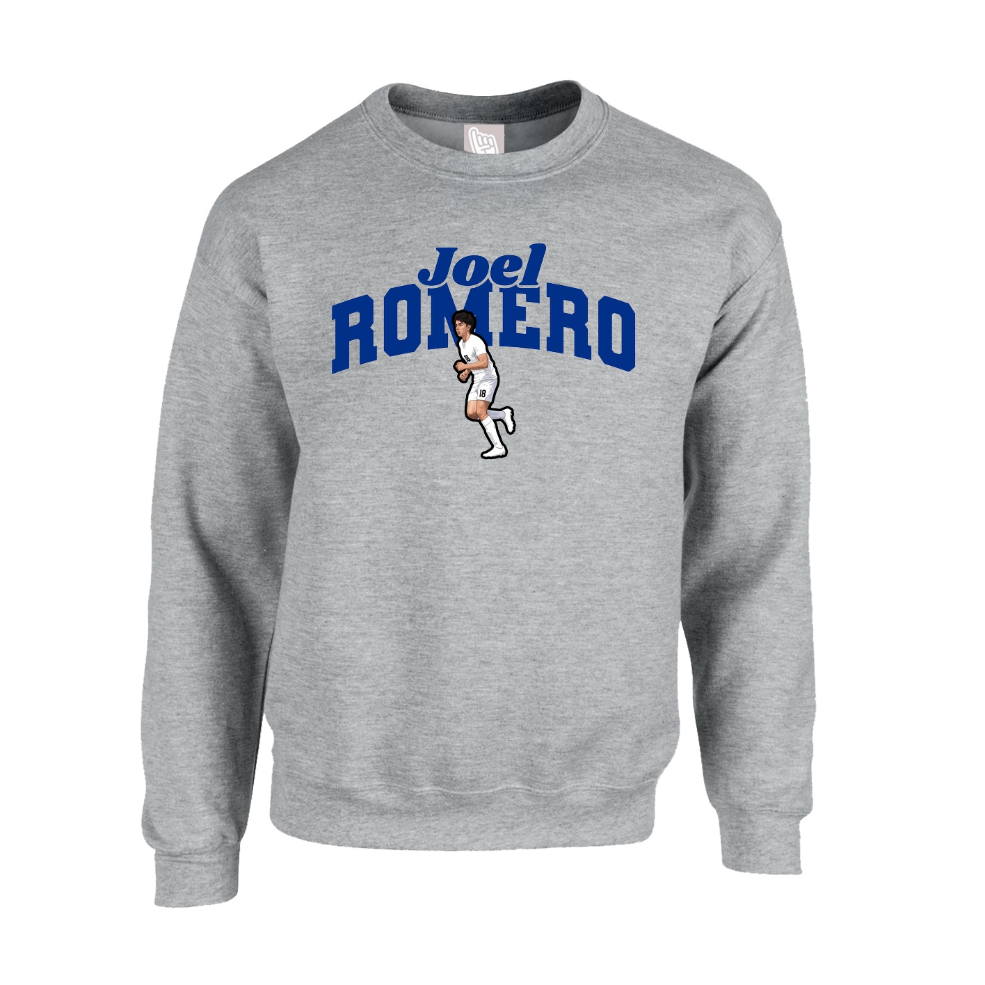 Fleece Crew — Signature Arch in Grey