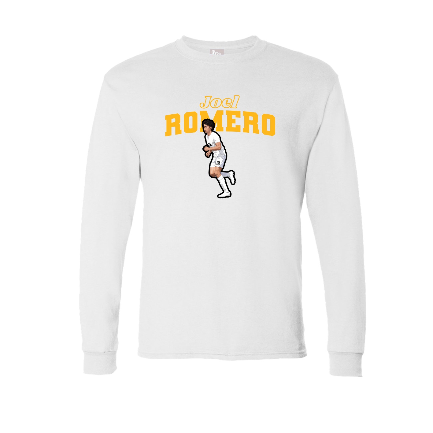 Long Sleeve Tee — Name Arch in White