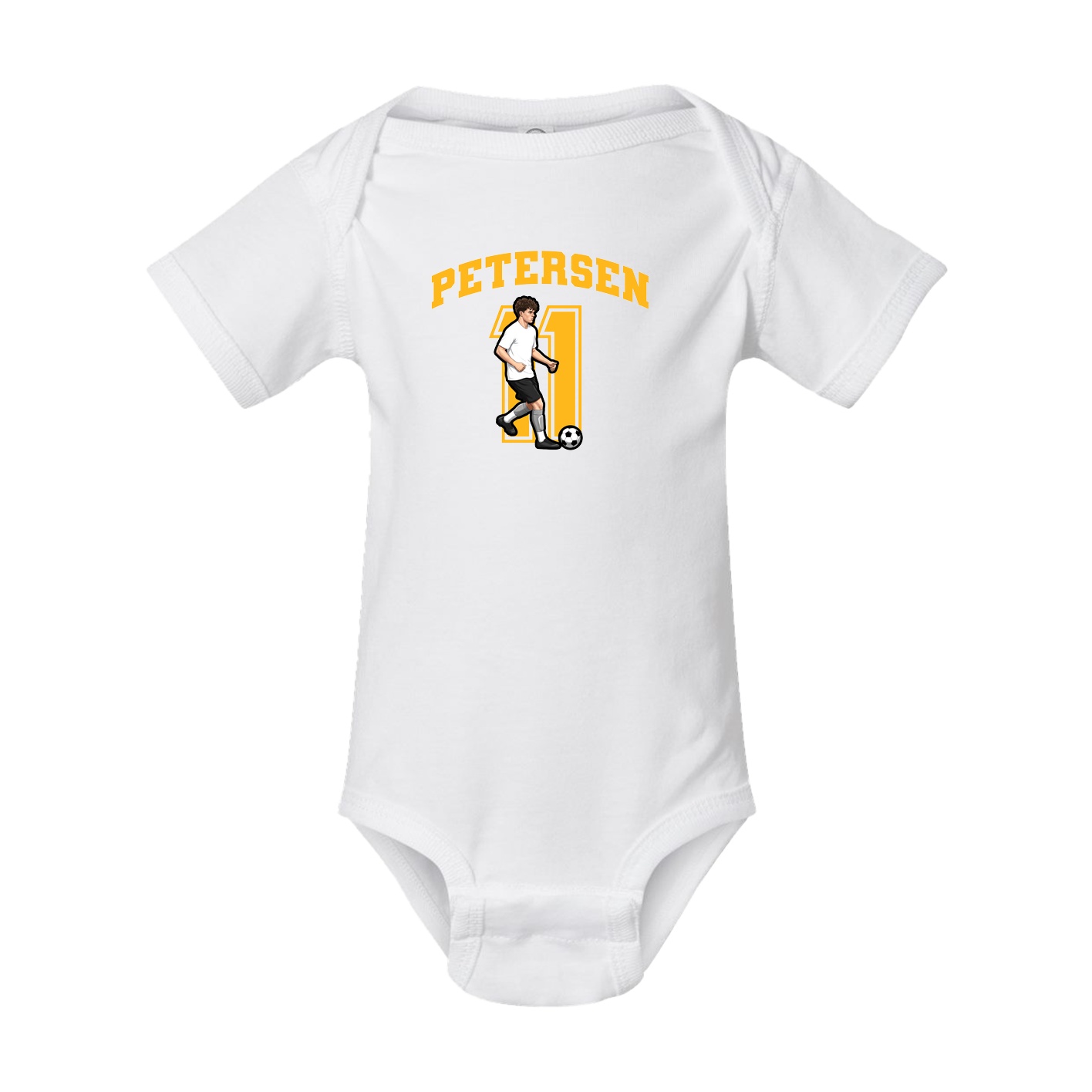 Baby Onesie — Number in White