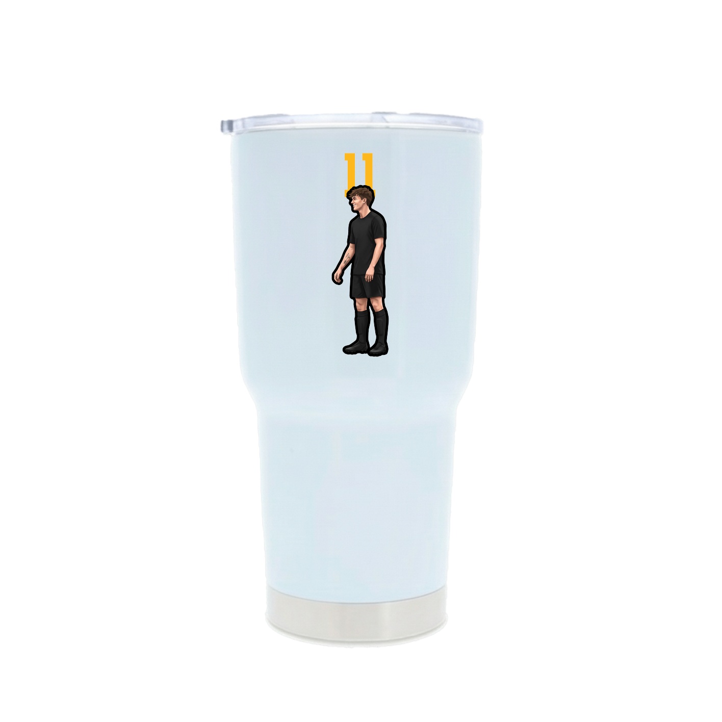 30oz Stainless Steel Tumbler — Number Top in White