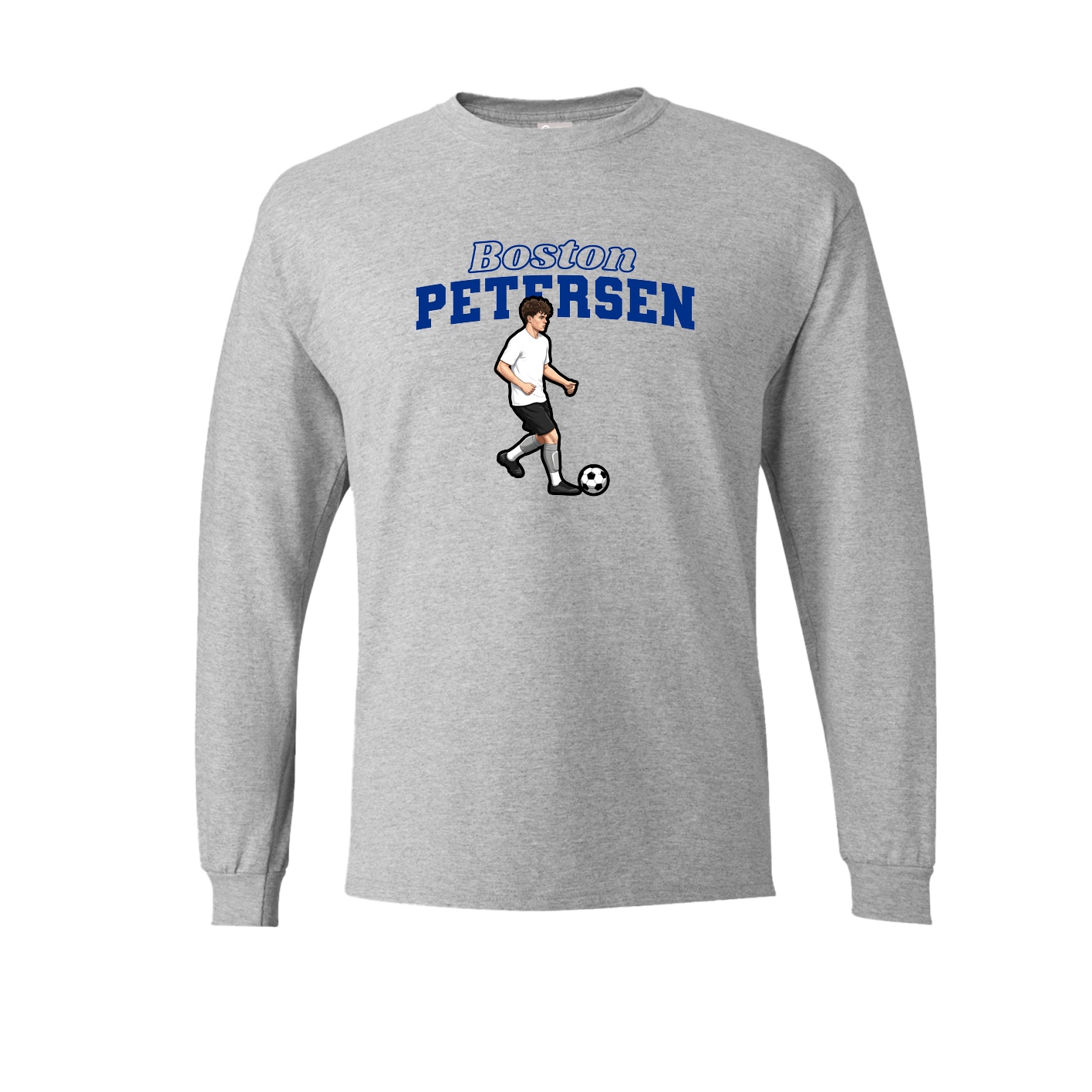 Long Sleeve Tee — Name Arch in Grey