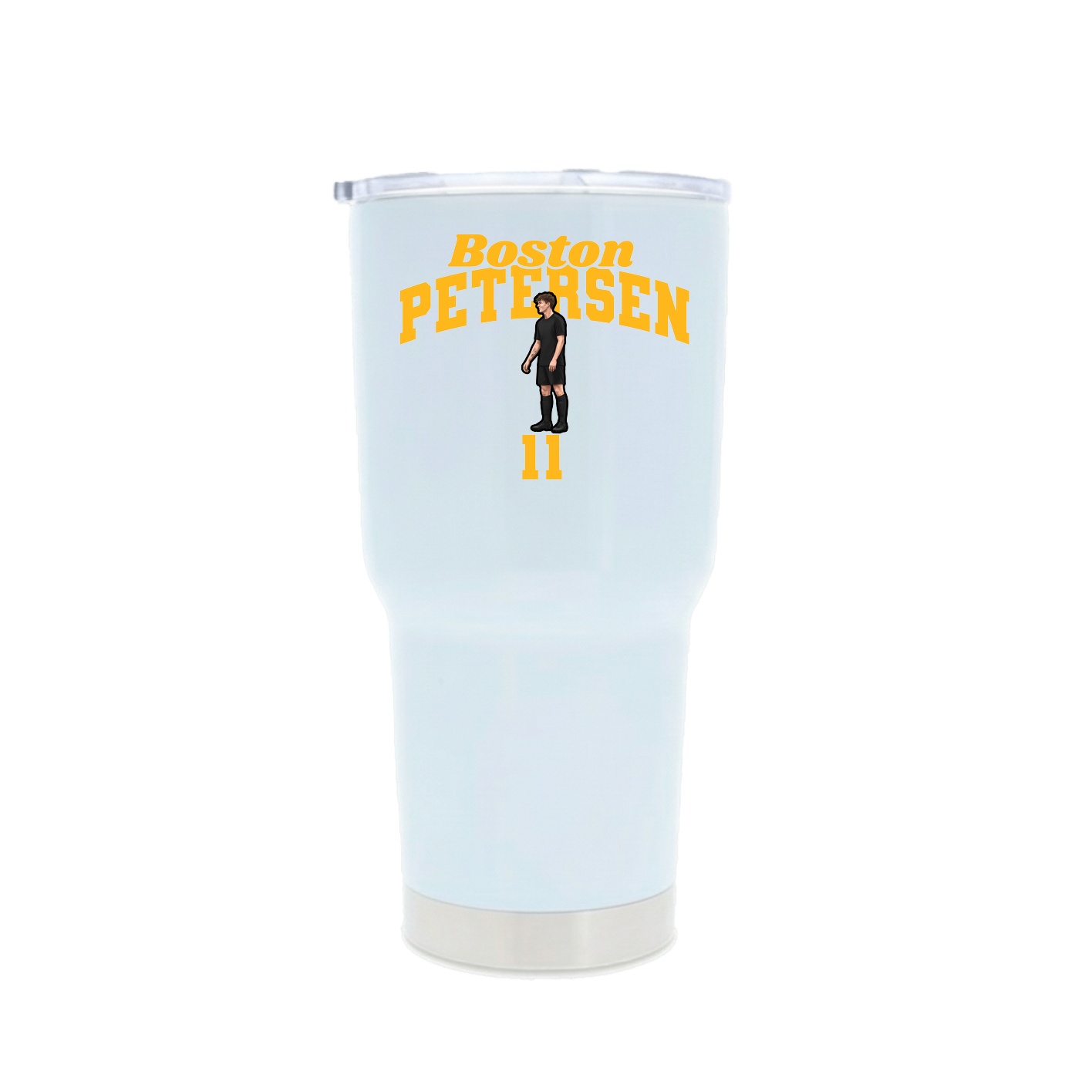 30oz Stainless Steel Tumbler — Signature Arch in White