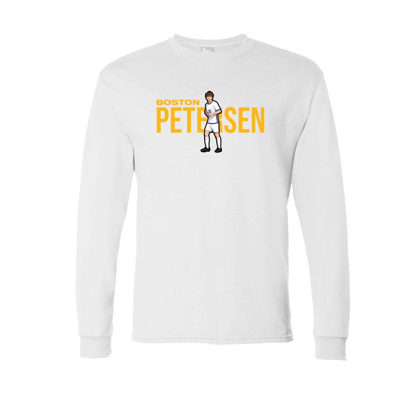 Long Sleeve Tee — Player Name in White