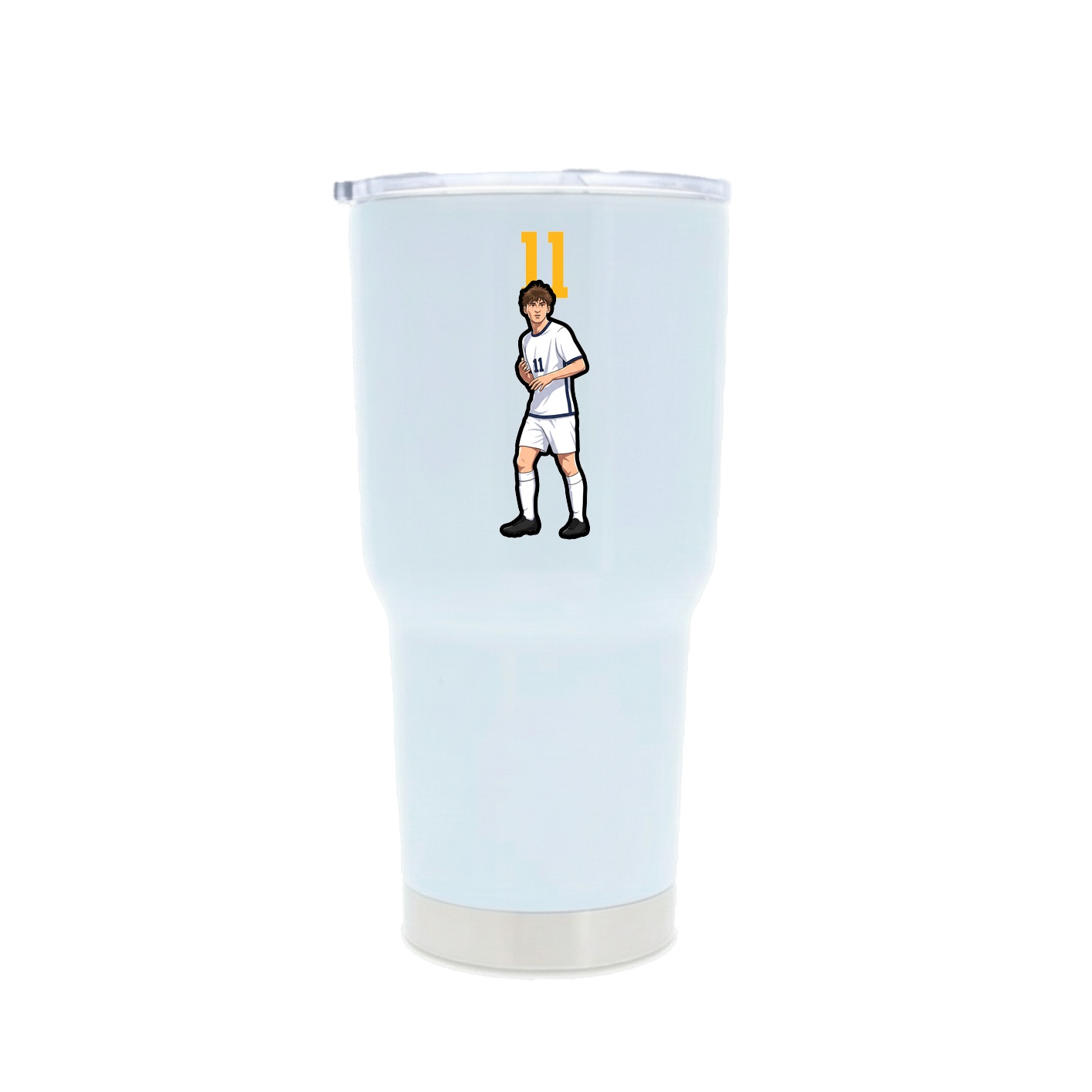 30oz Stainless Steel Tumbler — Number Top in White