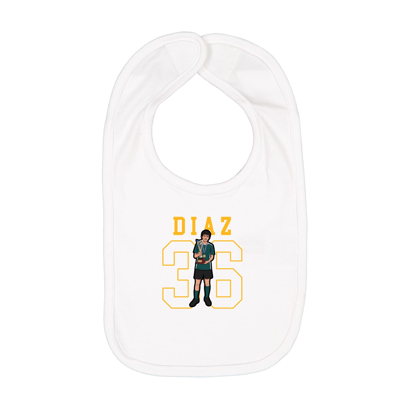 Infant Bib — Shirsey in White