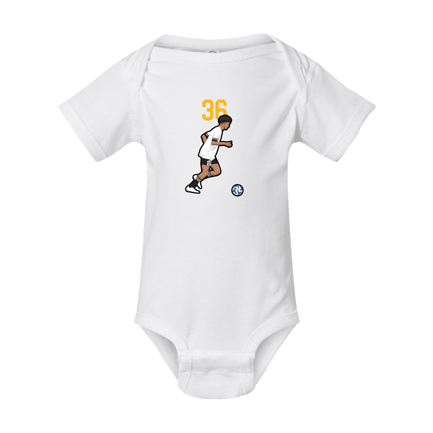 Baby Onesie — Number Top in White