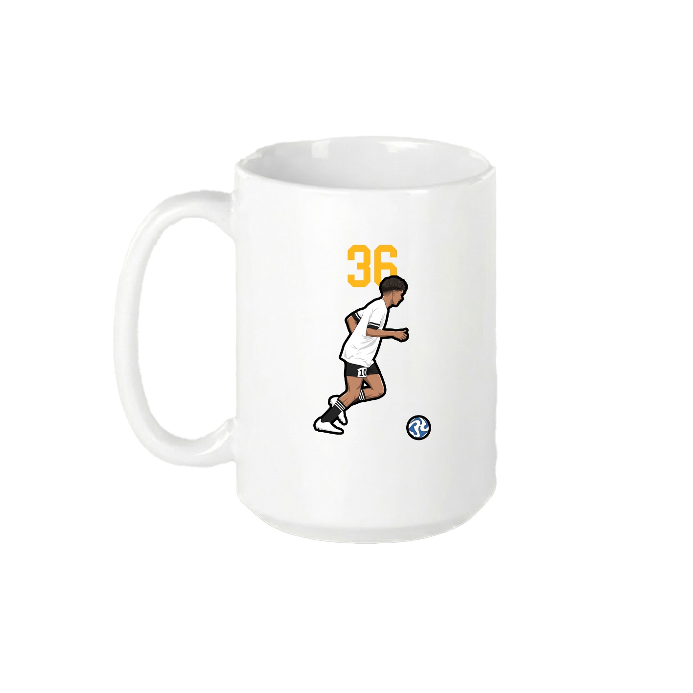 15oz Coffee Mug — Number Top in White