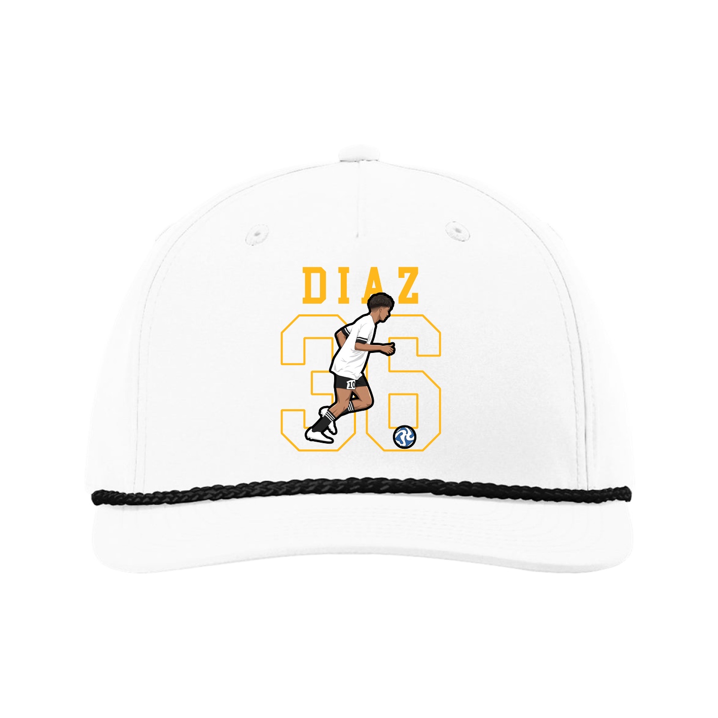 Five-Panel Classic Rope Cap — Shirsey in White