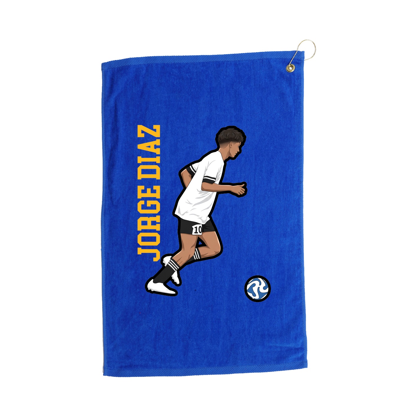 Golf Towel — Name Vertical in Royal