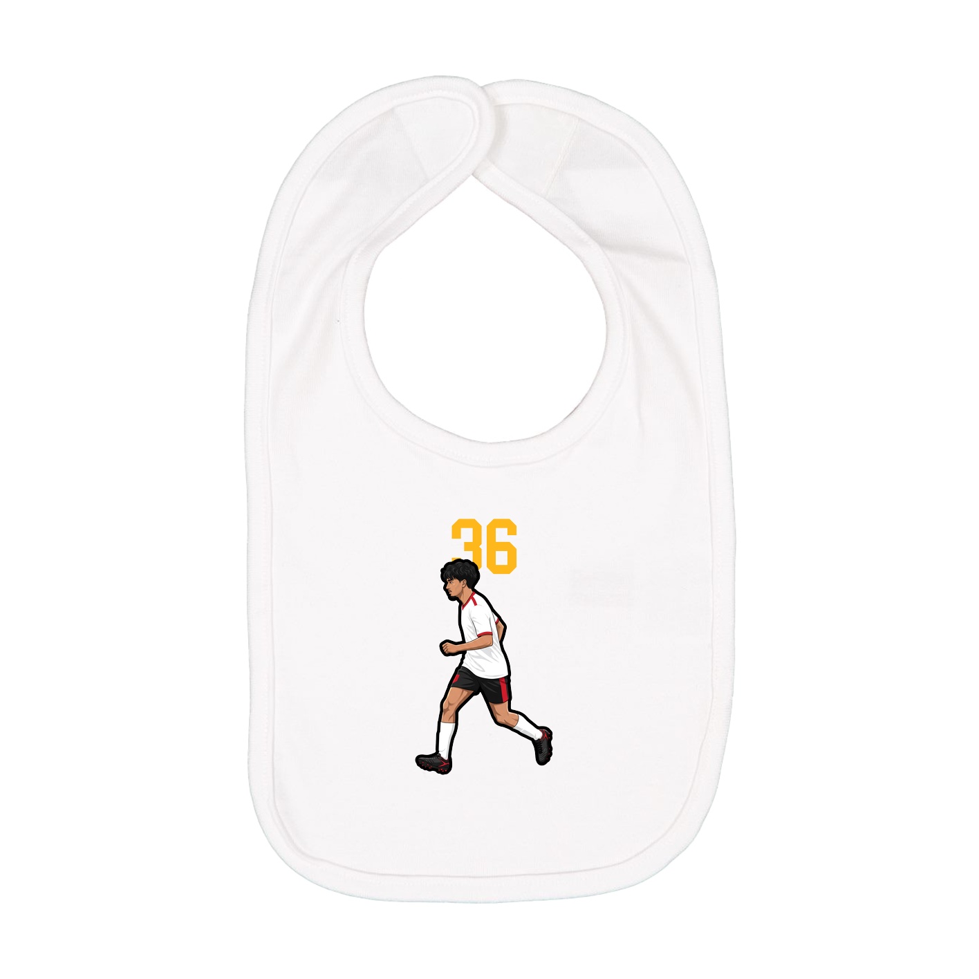 Infant Bib — Number Top in White