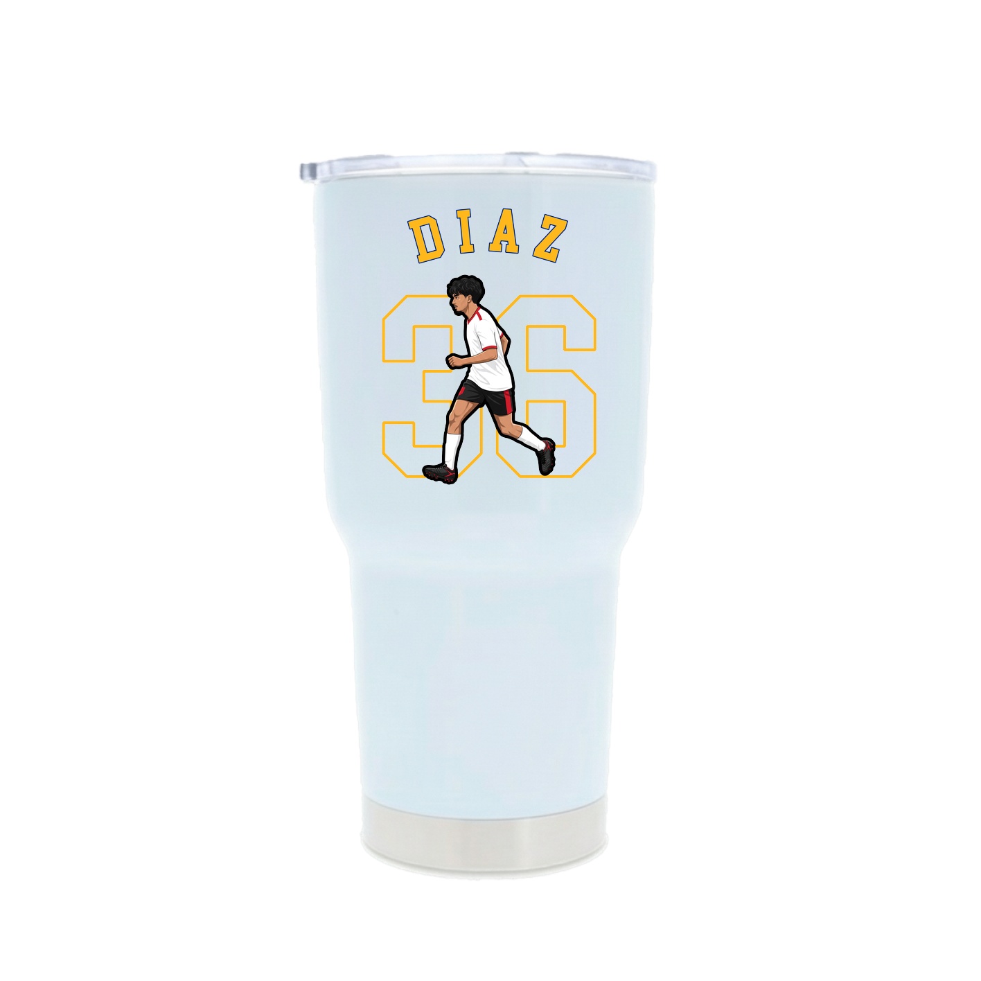 30oz Stainless Steel Tumbler — Shirsey Arch in White