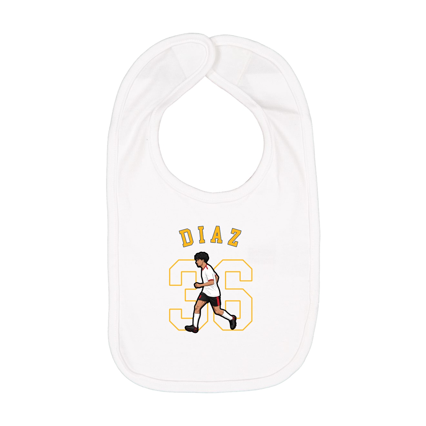 Infant Bib — Shirsey Arch in White