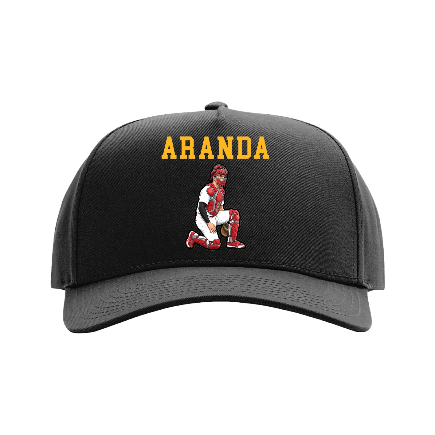 Full Fabric Five-Panel Champ Cap — Shirsey in Black