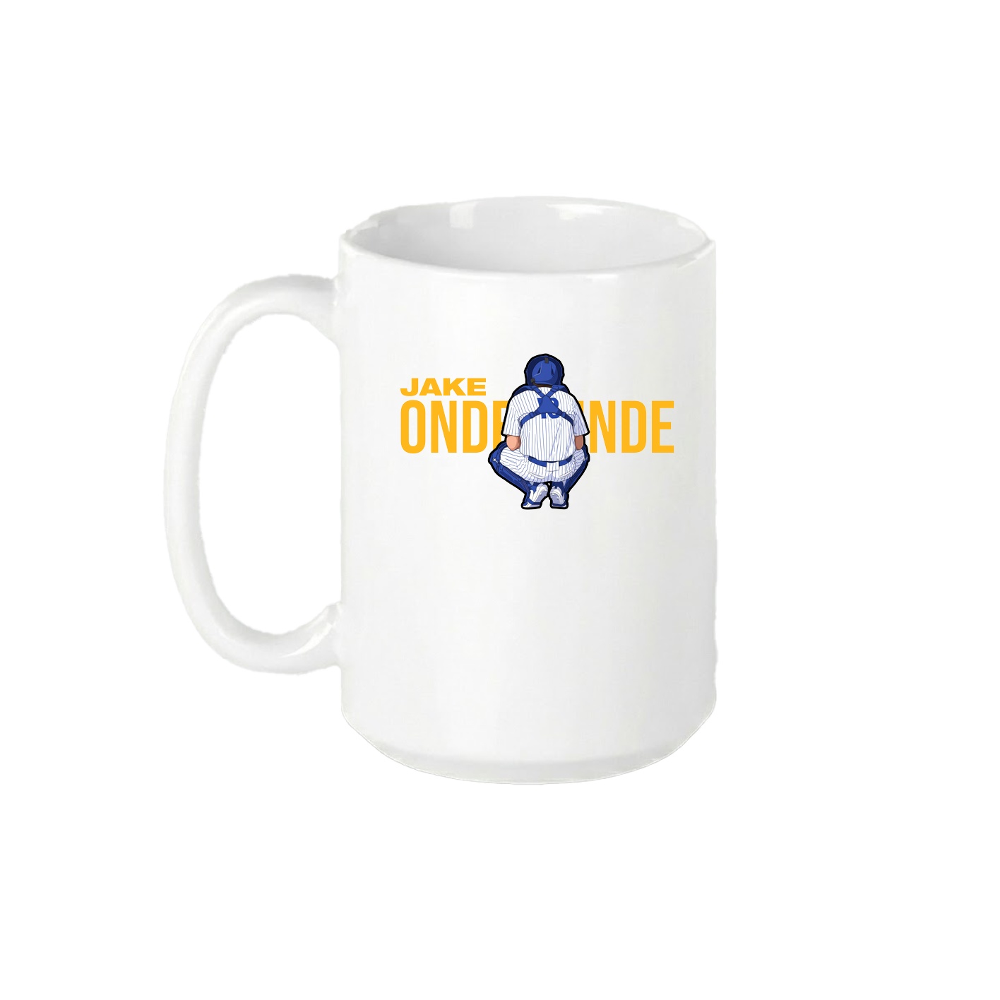 15oz Coffee Mug — Player Name in White
