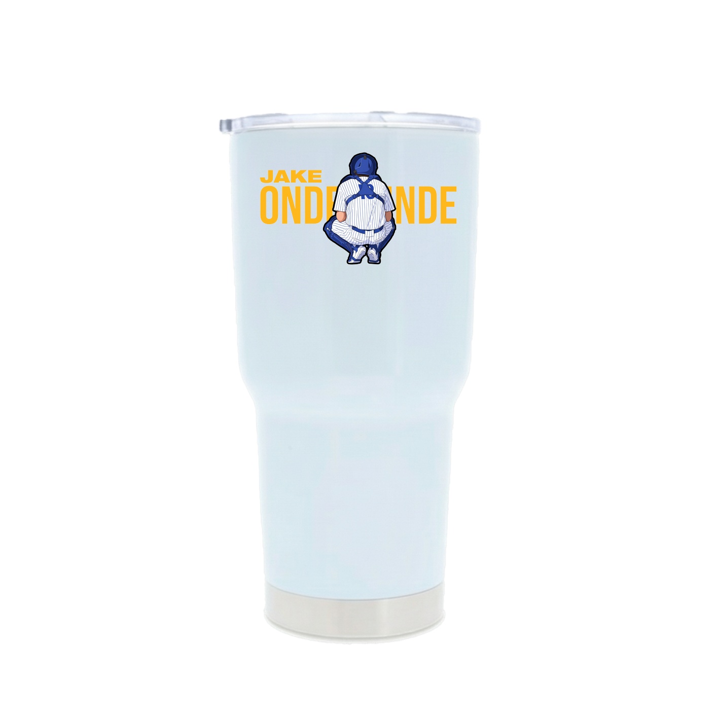 30oz Stainless Steel Tumbler — Player Name in White