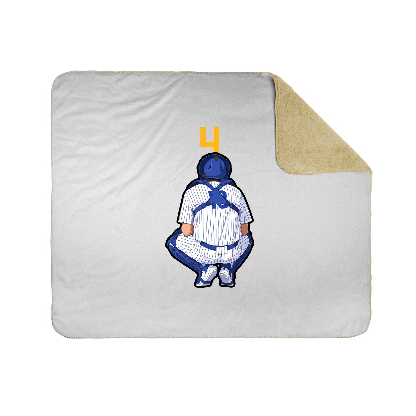 Throw Blanket — Number Top in White