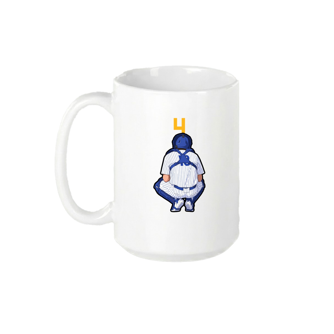 15oz Coffee Mug — Number Top in White