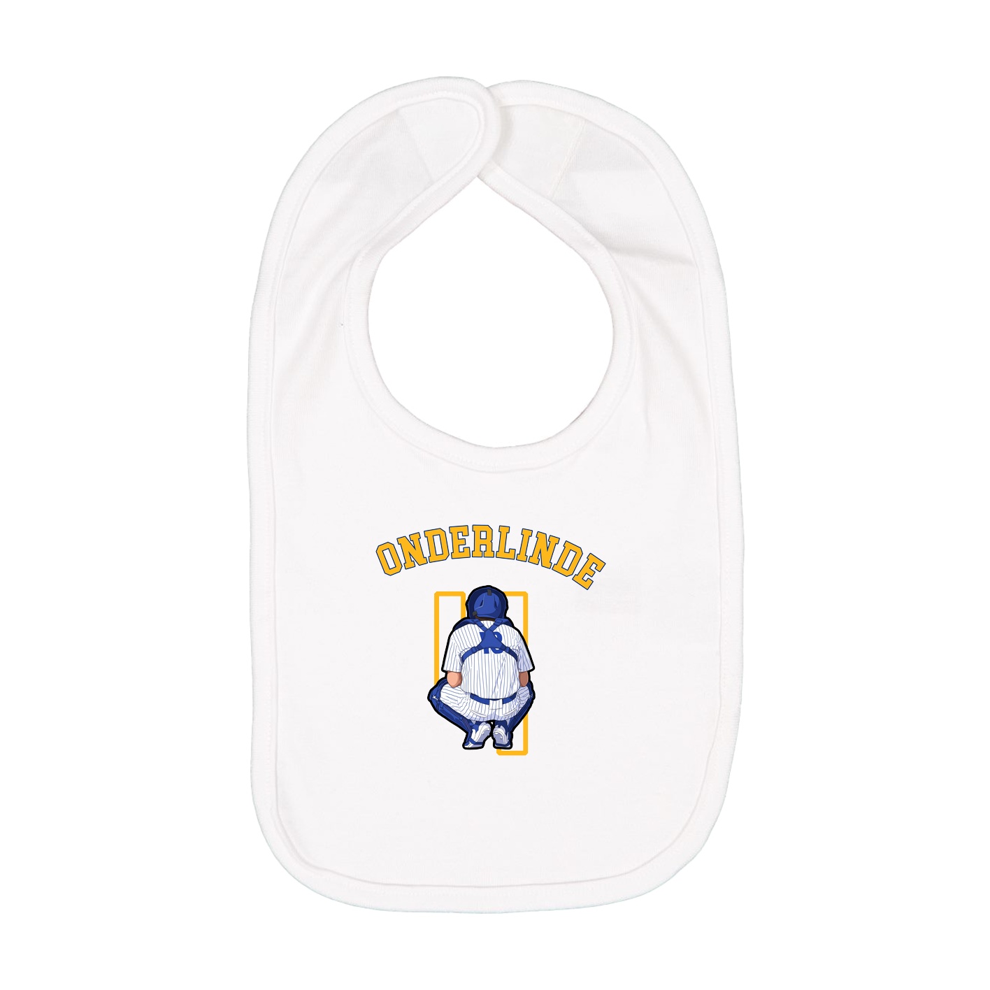 Infant Bib — Shirsey Arch in White