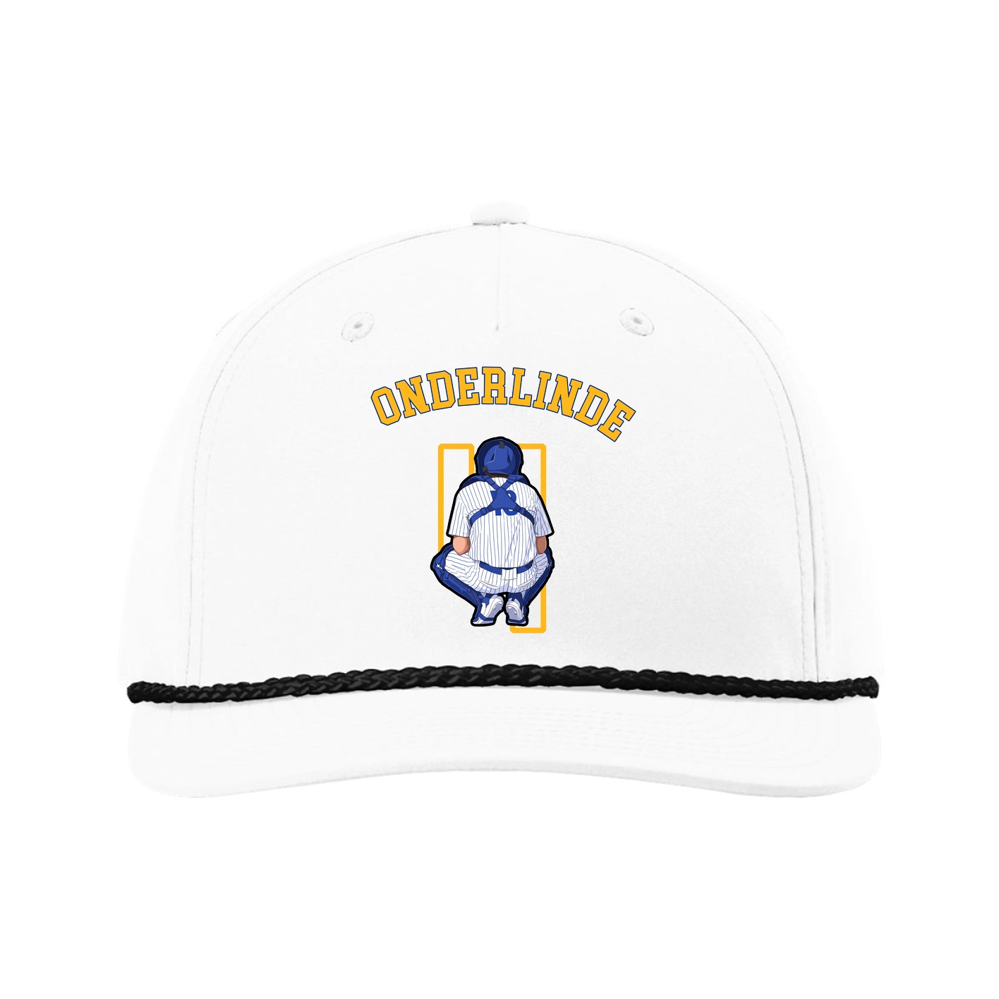 Five-Panel Classic Rope Cap — Shirsey Arch in White
