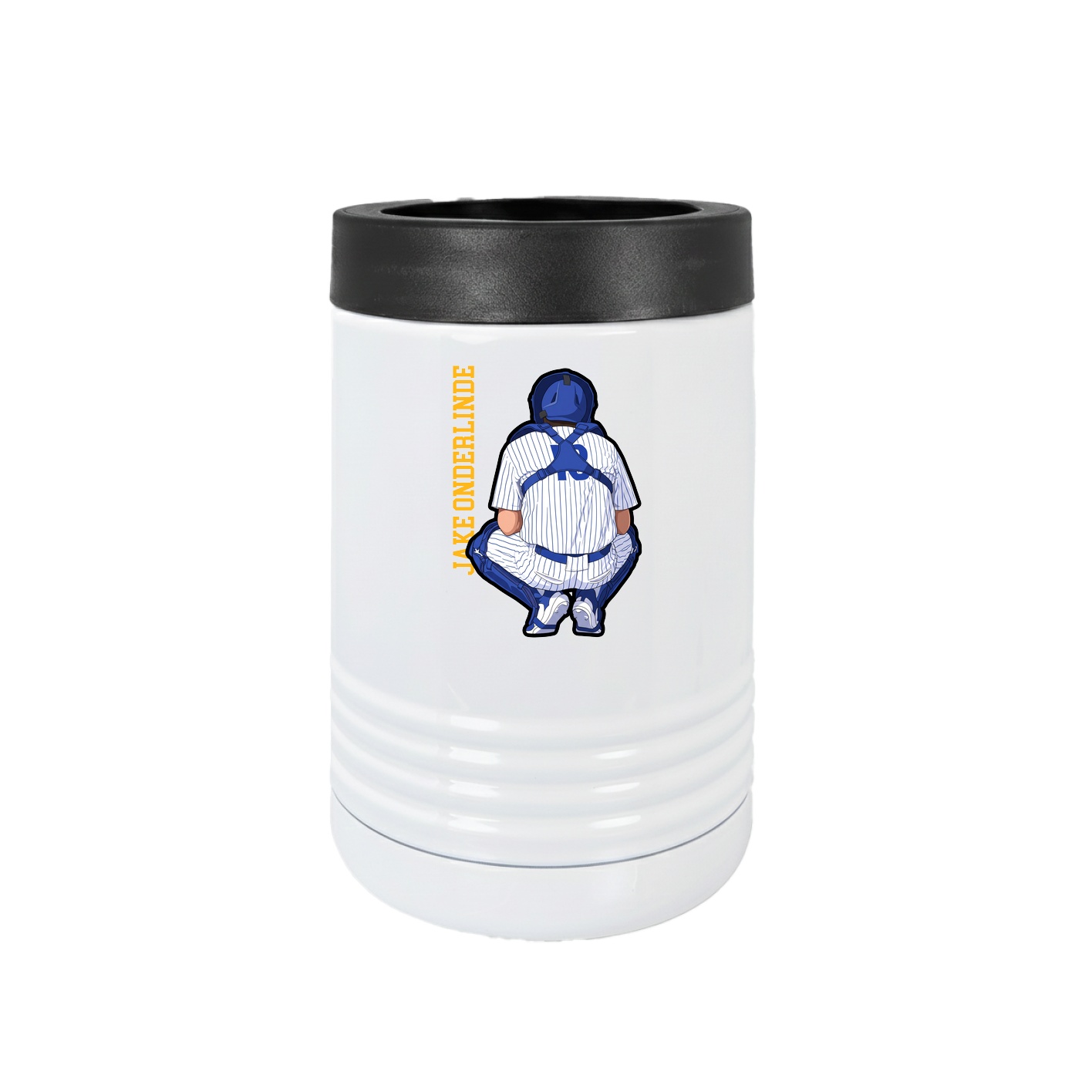 Beverage Holder — Name Vertical in White