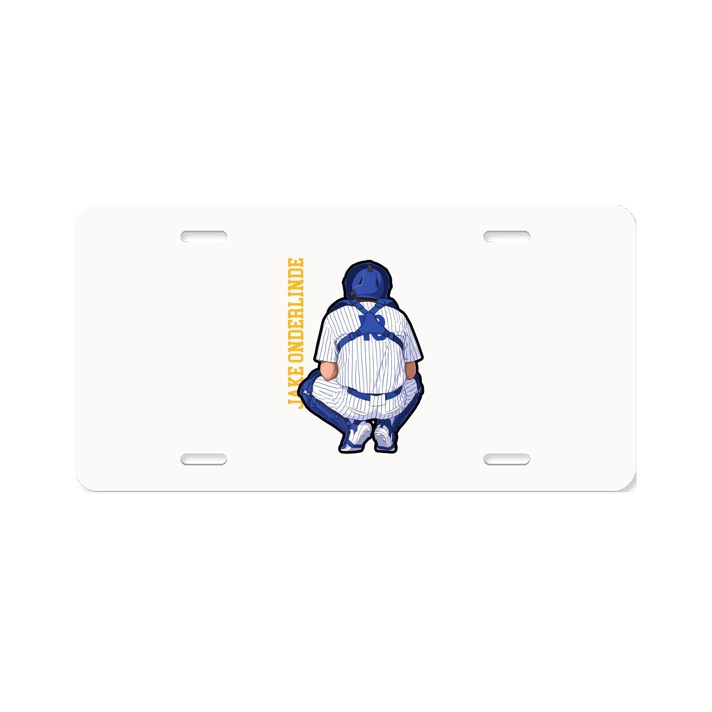 License Plate — Name Vertical in Classic