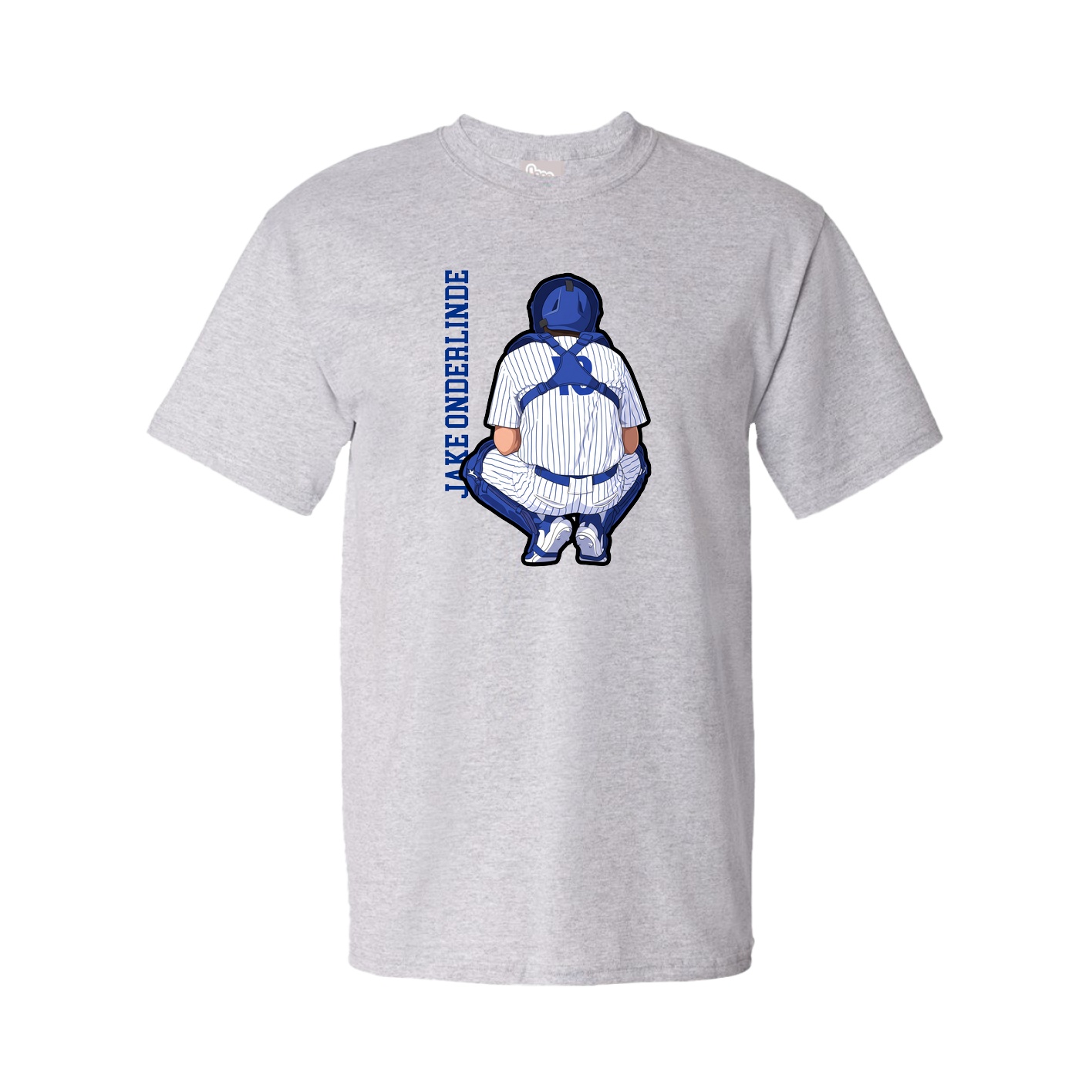 Tee — Name Vertical in Grey