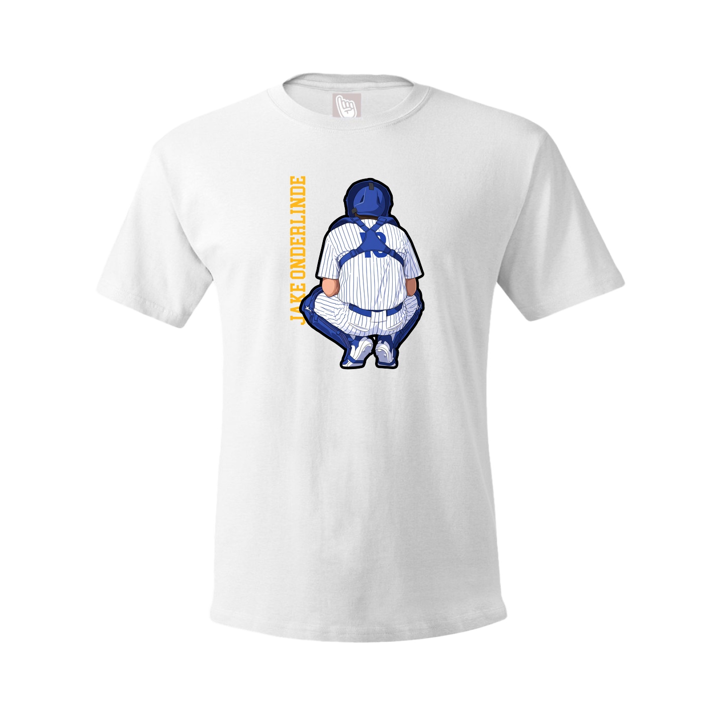 Youth Tee — Name Vertical in White