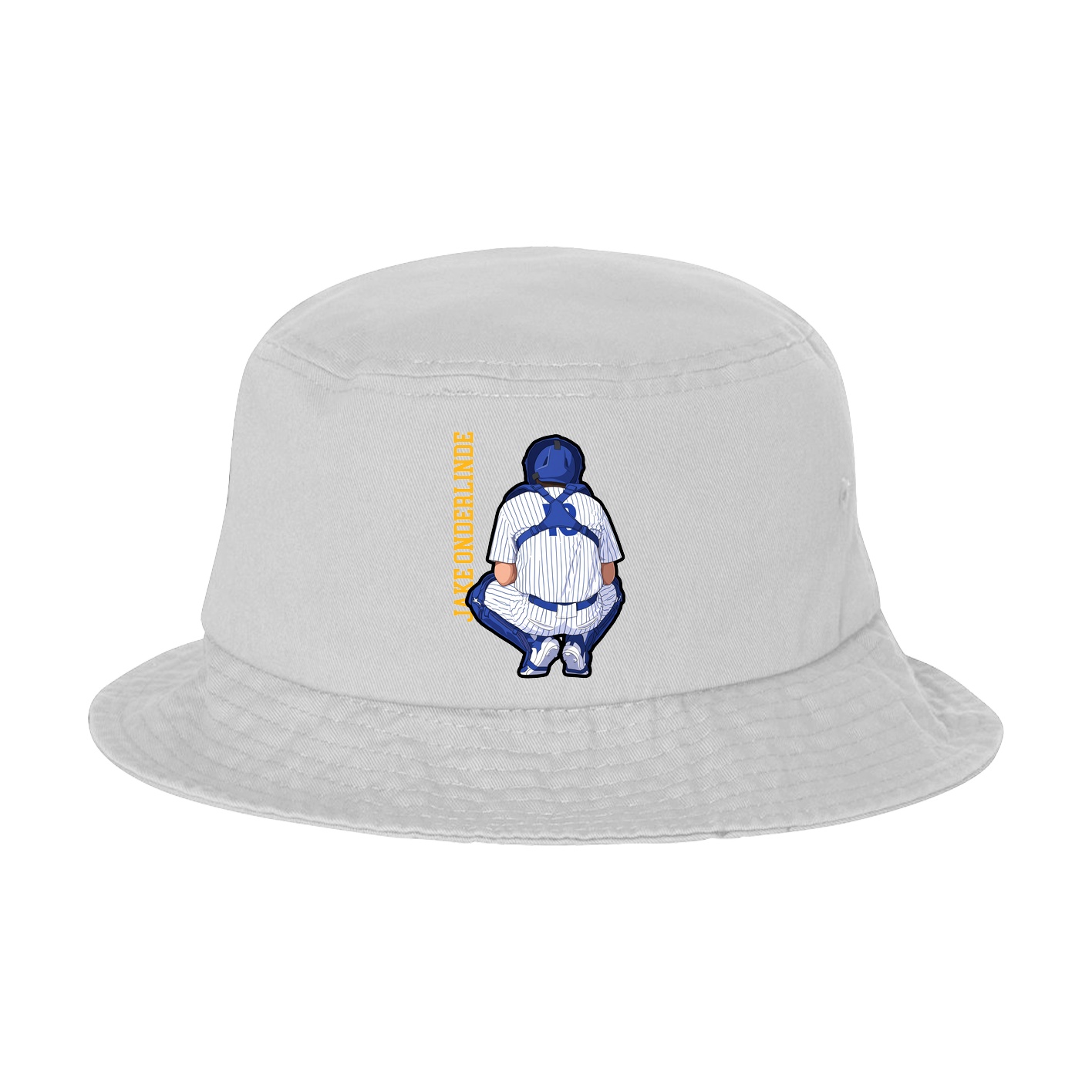 Bucket Cap — Name Vertical in White