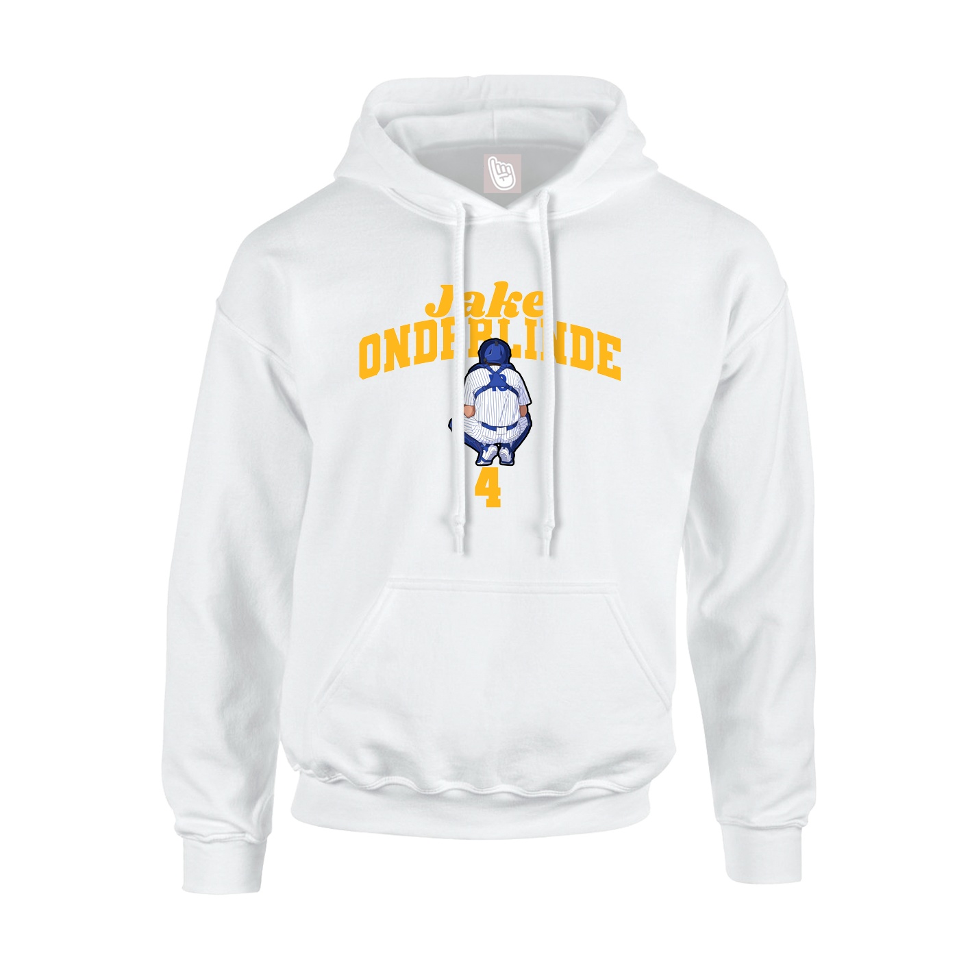 Youth Hoodie — Signature Arch in White