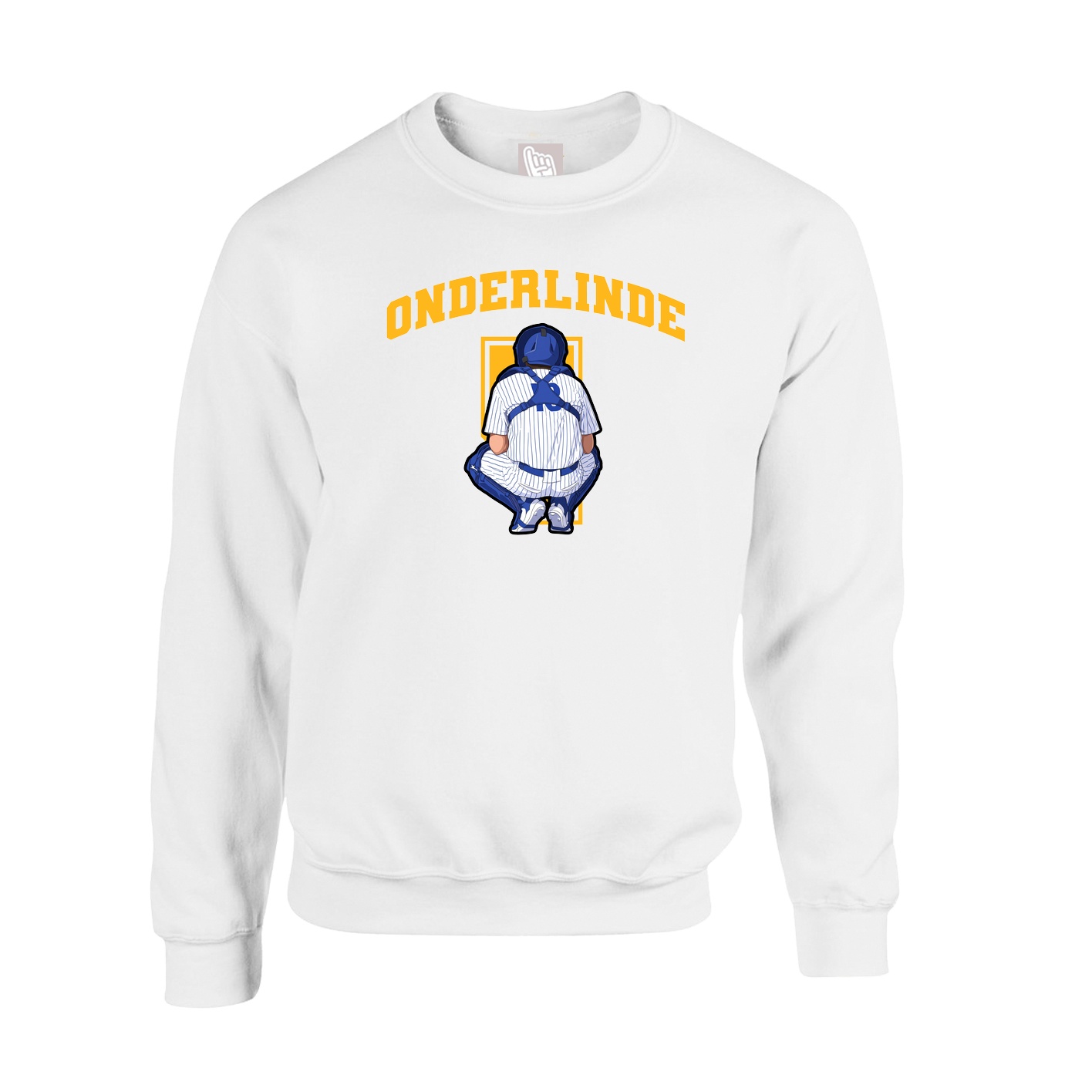 Fleece Crew — Number in White