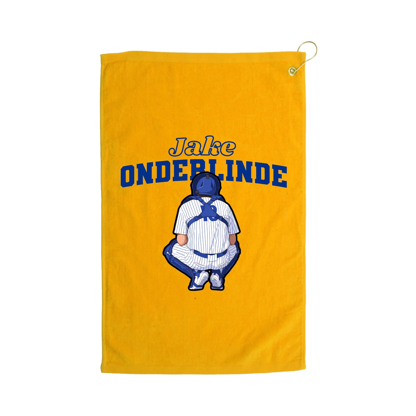 Golf Towel — Name Arch in Gold