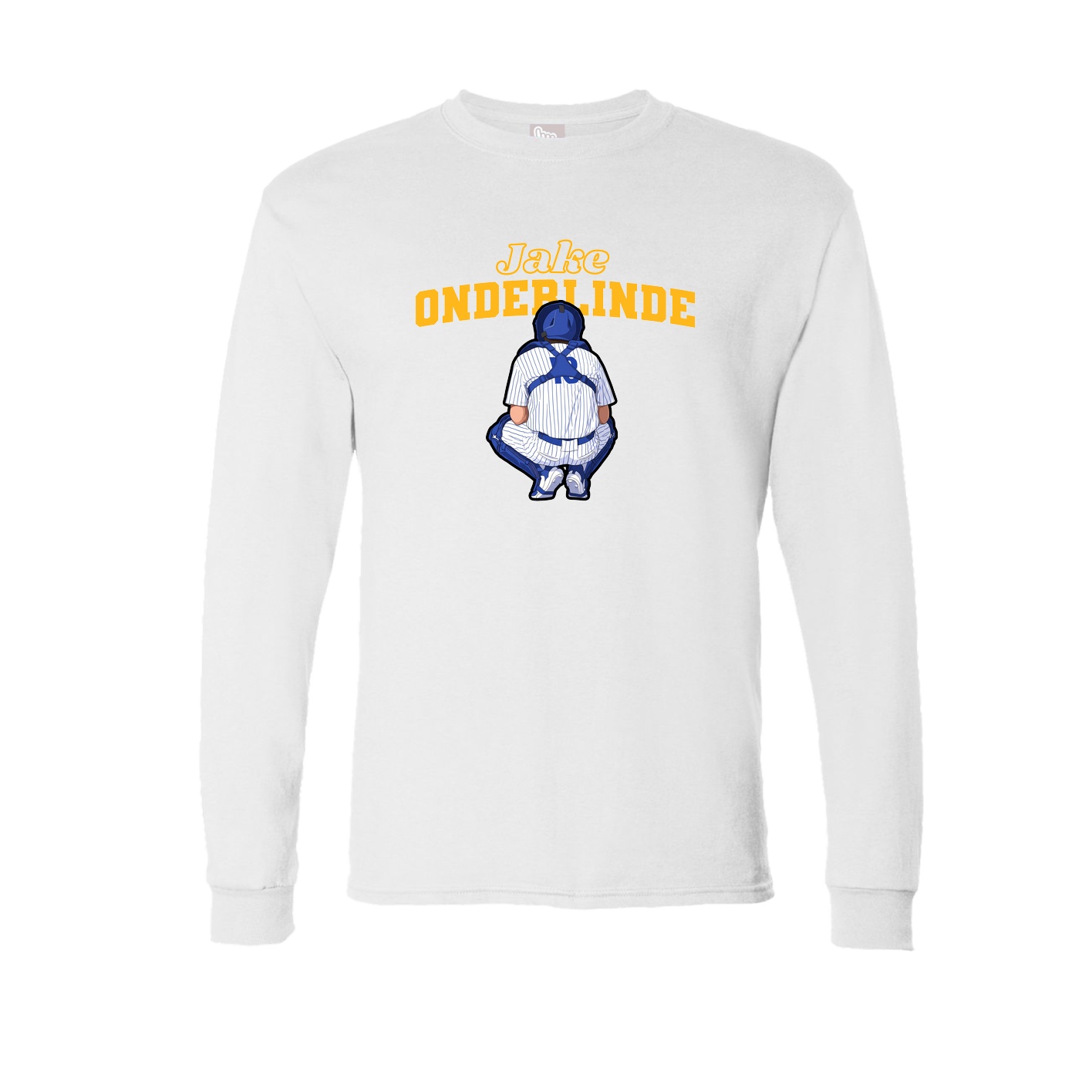 Long Sleeve Tee — Name Arch in White