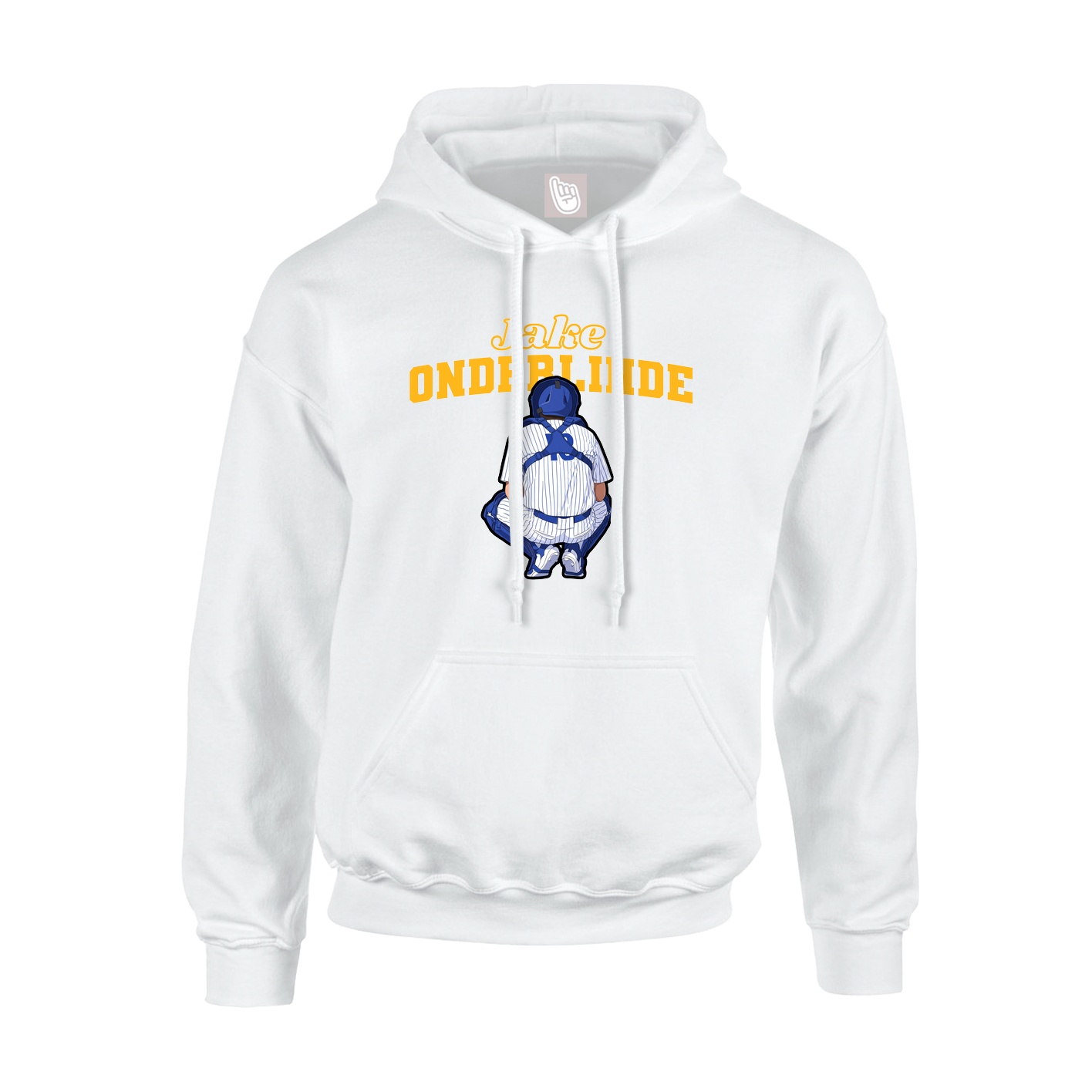 Hoodie — Name Arch in White