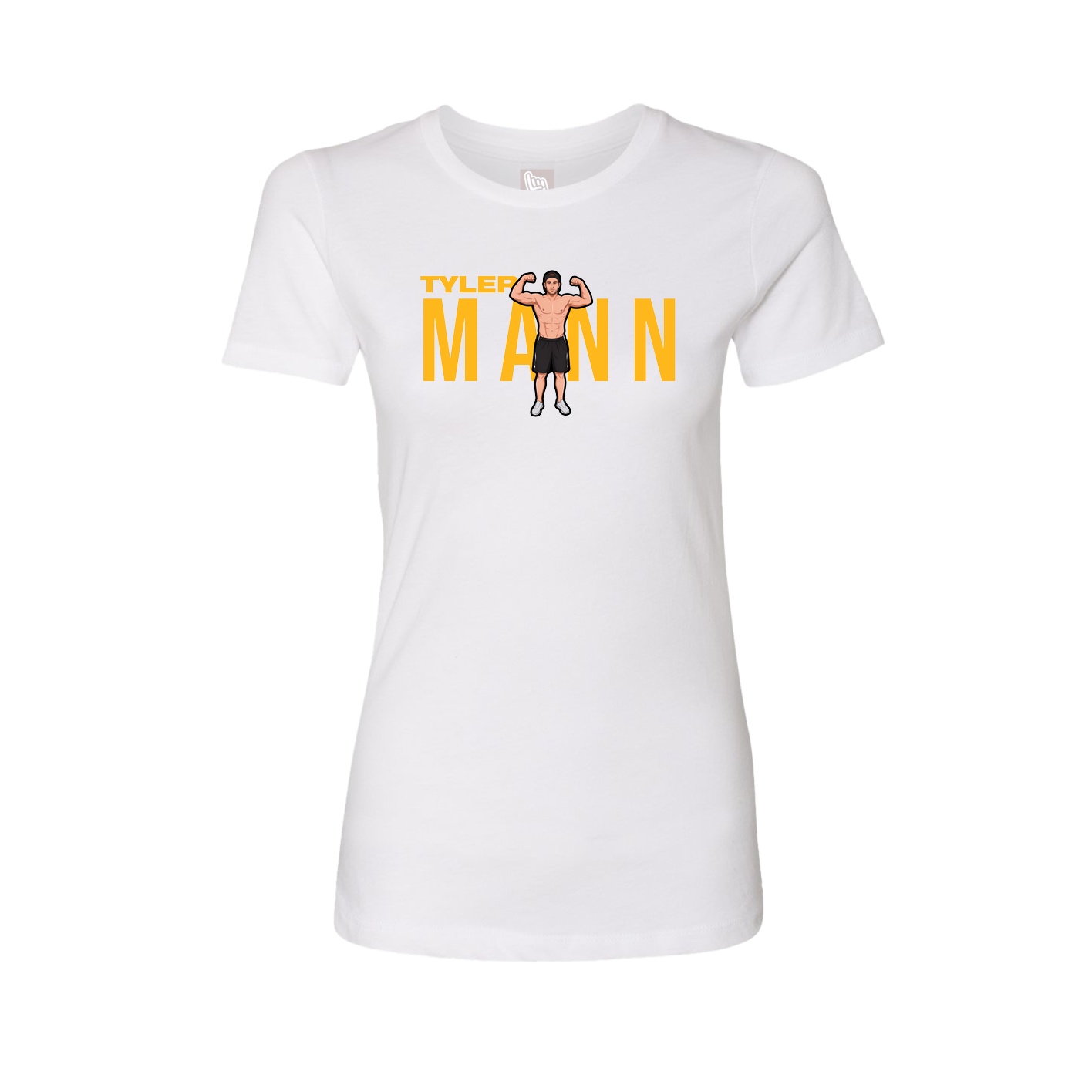 Fitted Women's Tee — Player Name in White