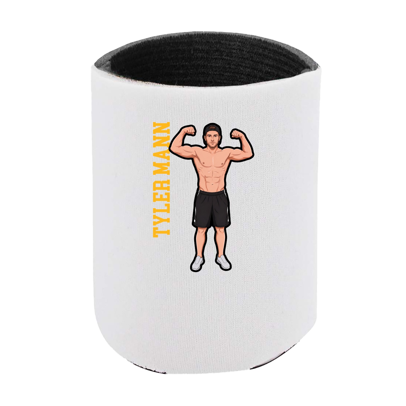 Can Holder — Name Vertical in White