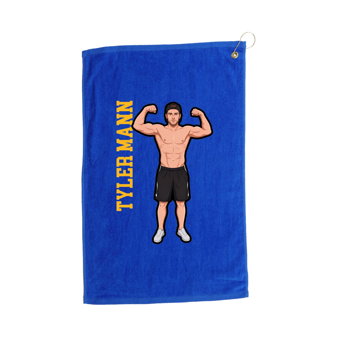Golf Towel — Name Vertical in Royal