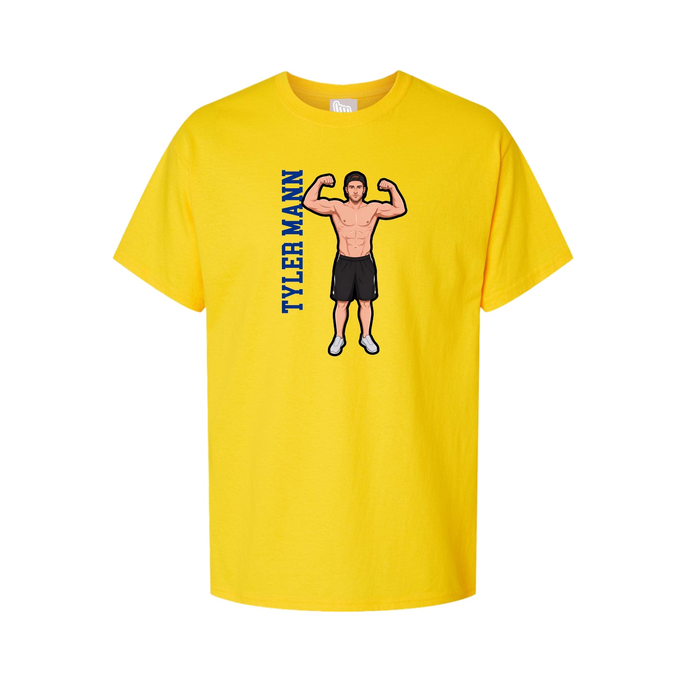 Youth Tee — Name Vertical in Gold